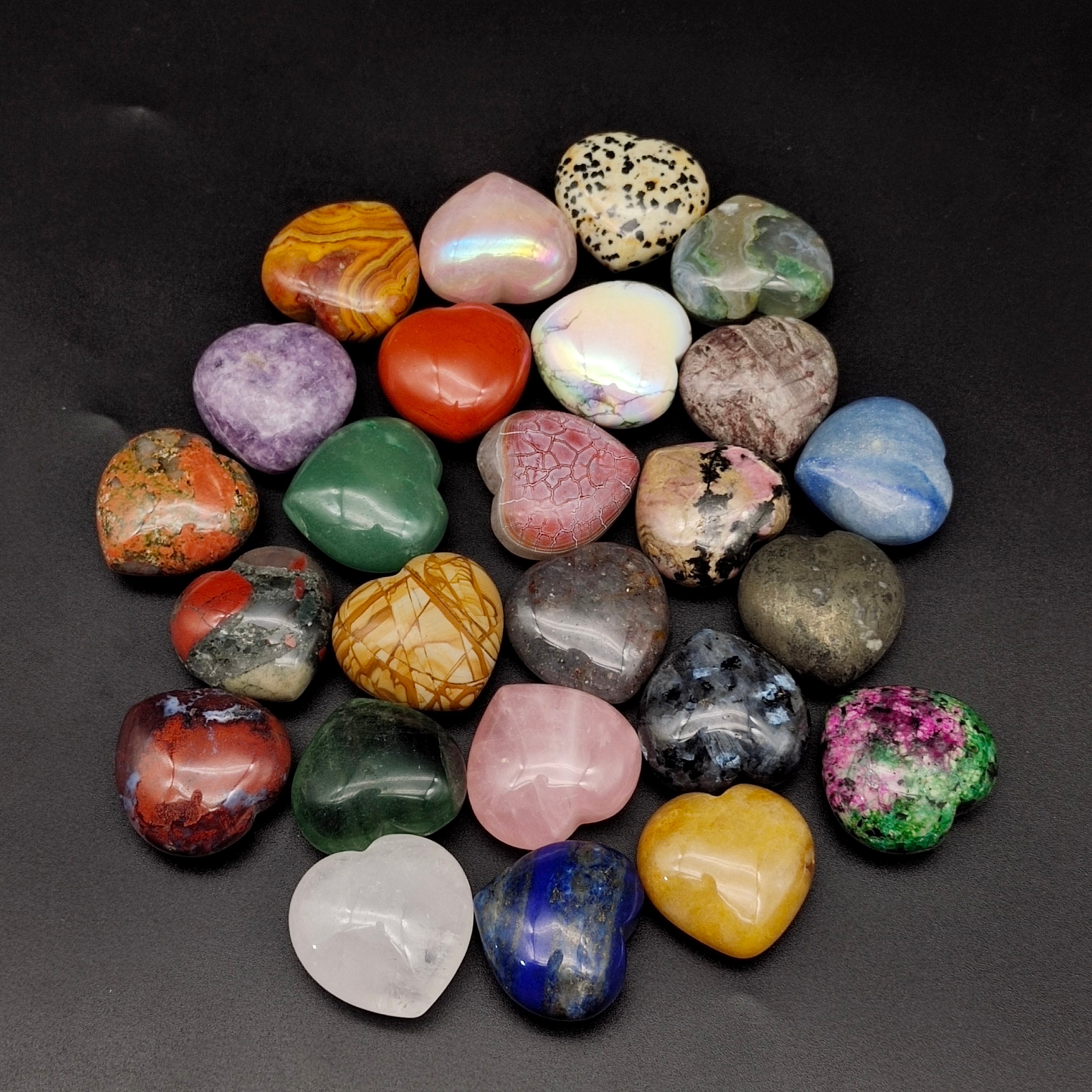 Hearts of various materials