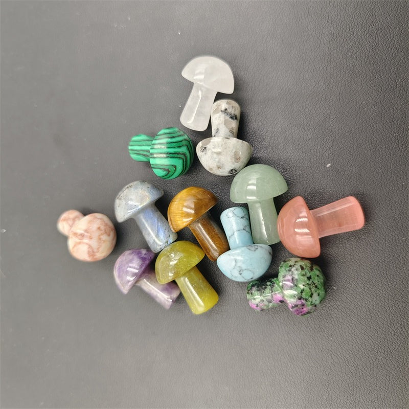 Various materials mini mushrooms