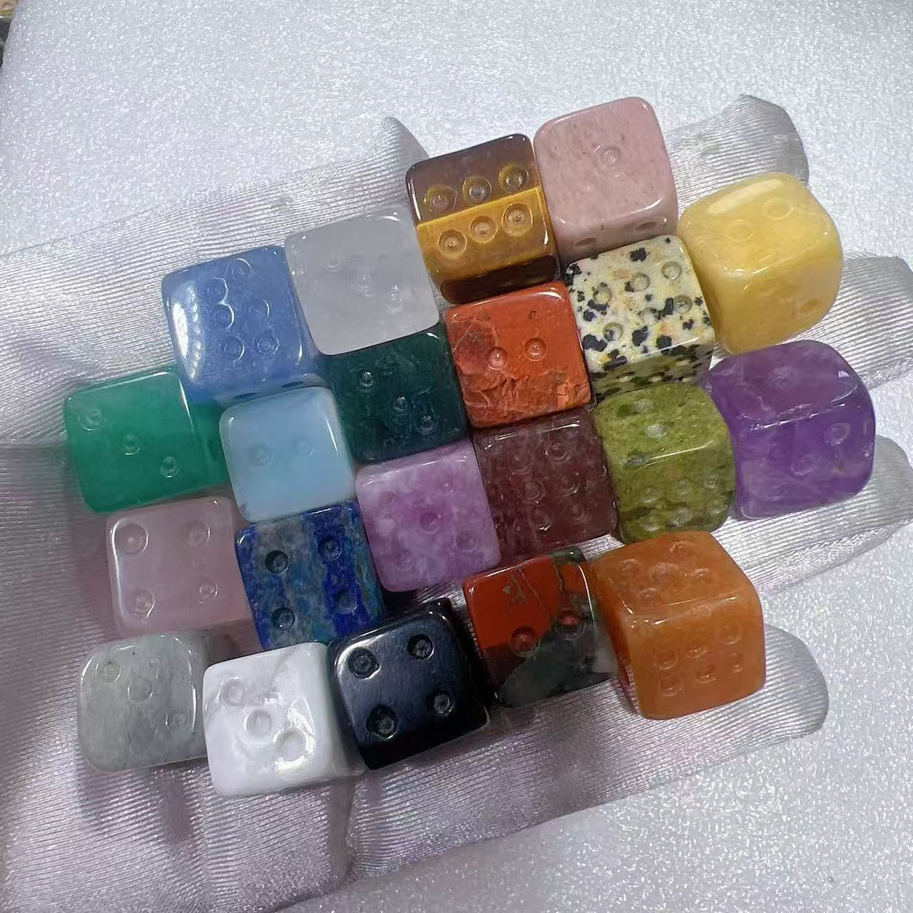 Dice of various materials