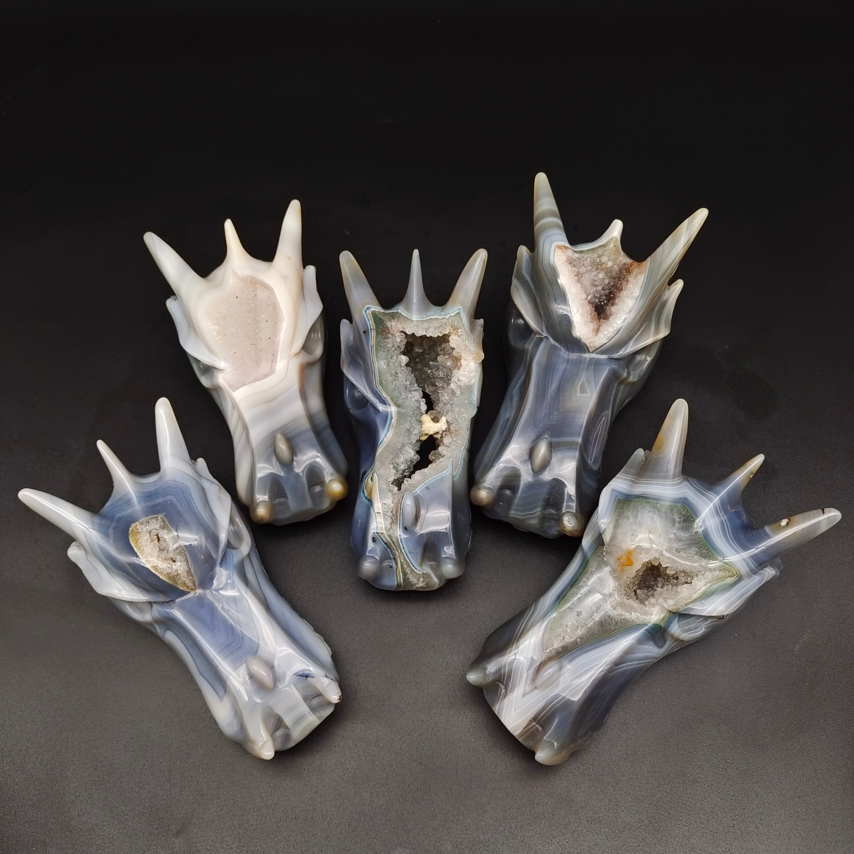 Dragon head of different materials