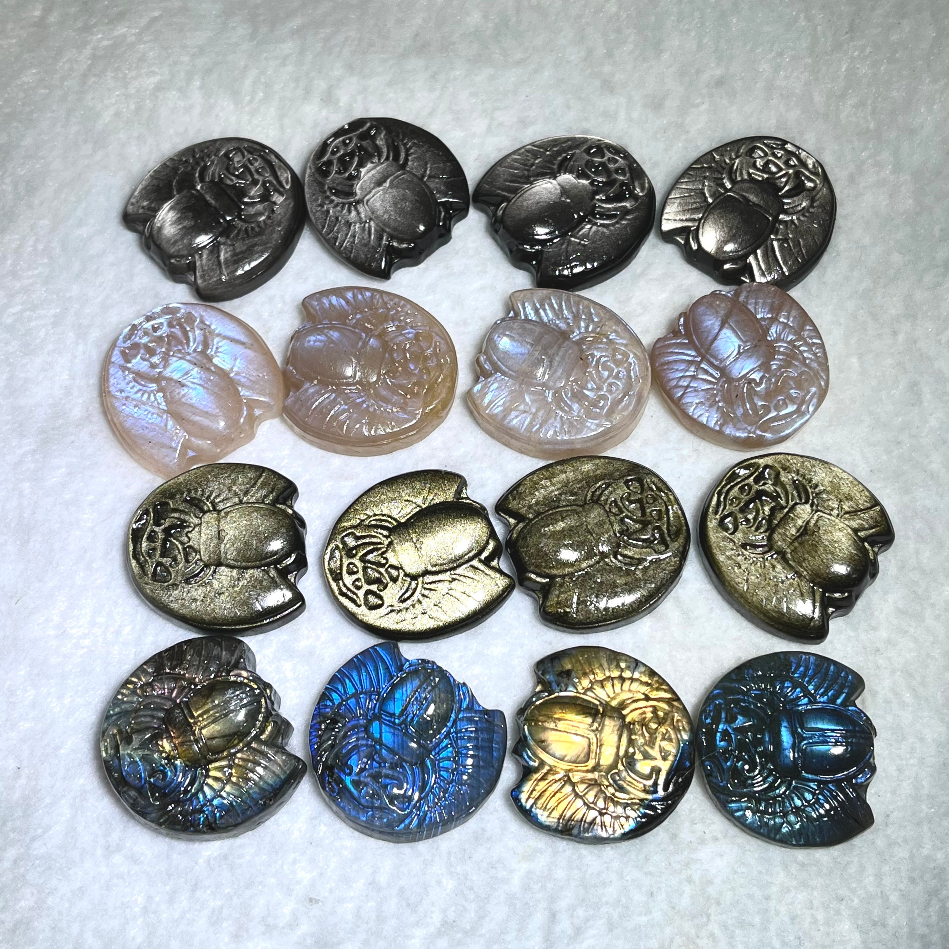 scarab of different materials