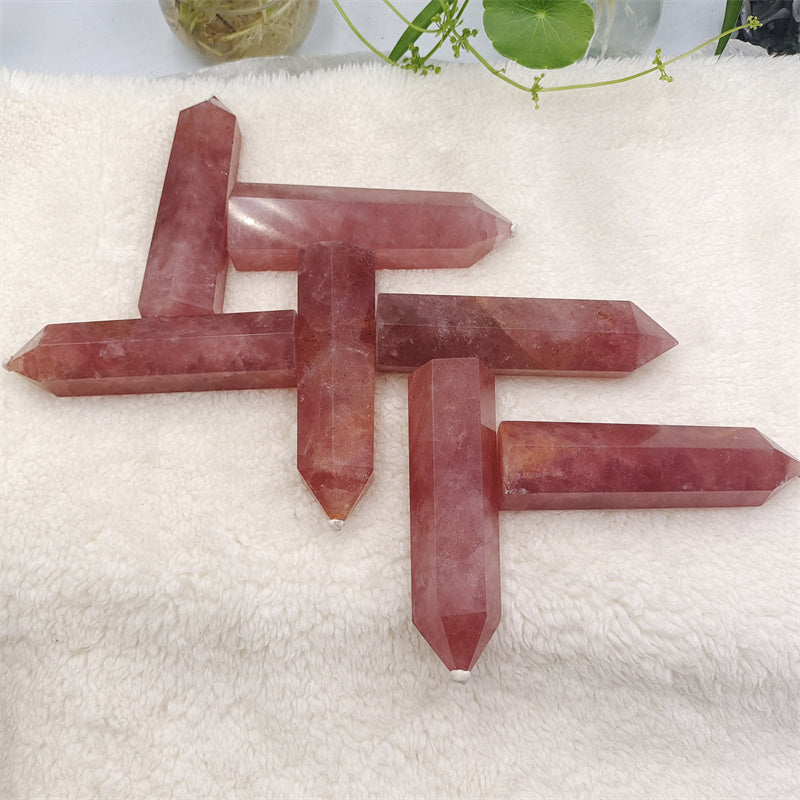 Strawberry quartz tower
