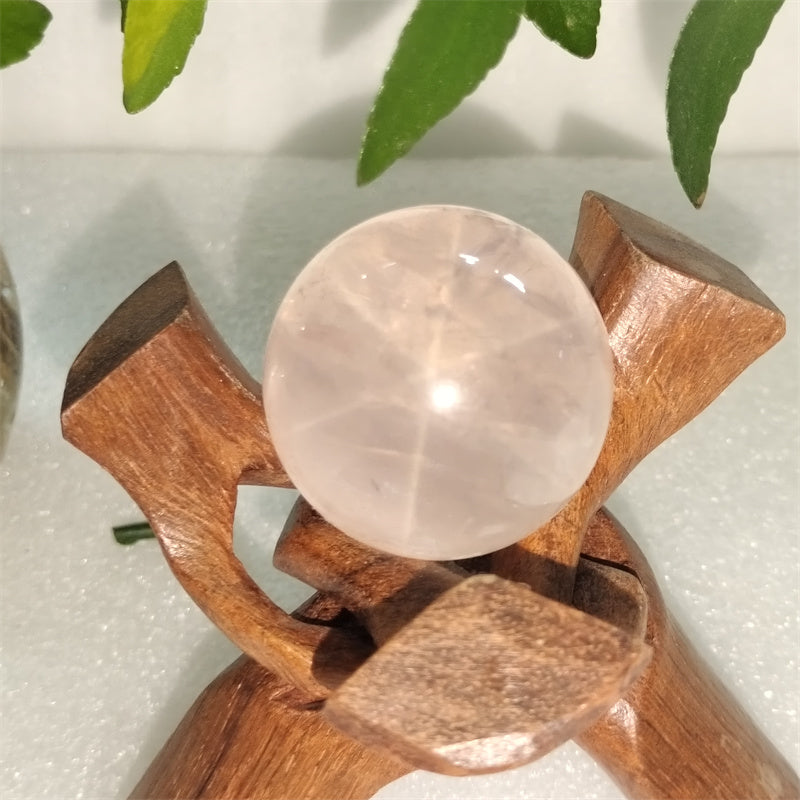 Rose quartz star sphere