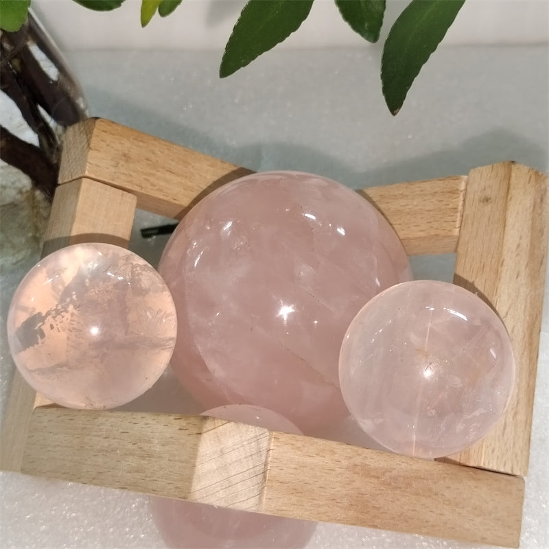 Rose quartz star sphere