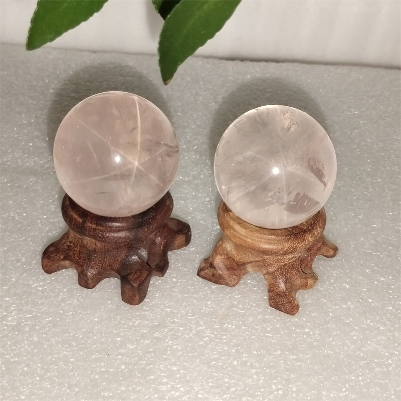 Rose quartz star sphere