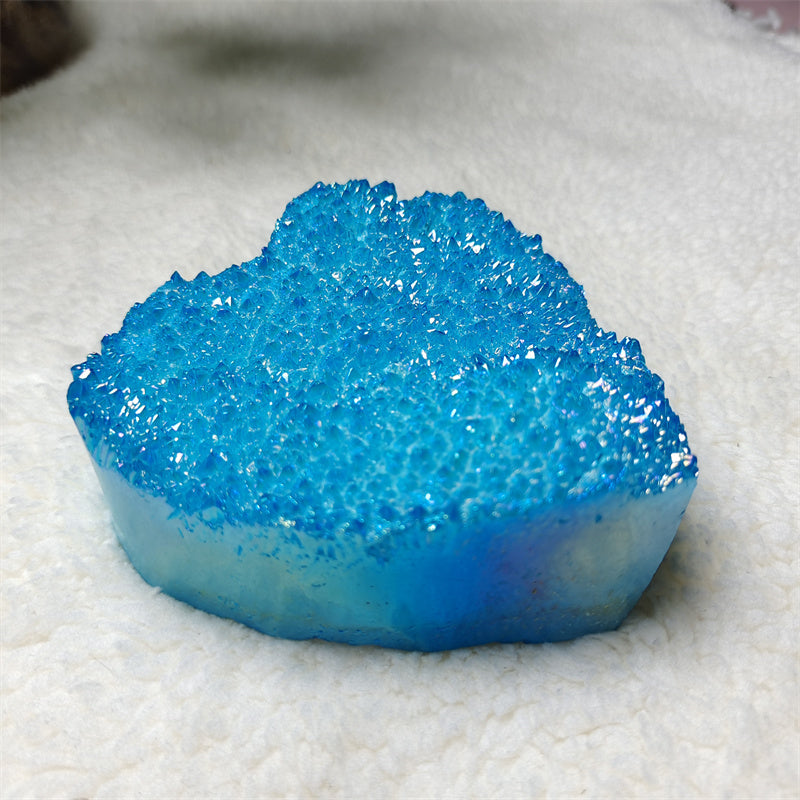 Aura quartz clusters heart