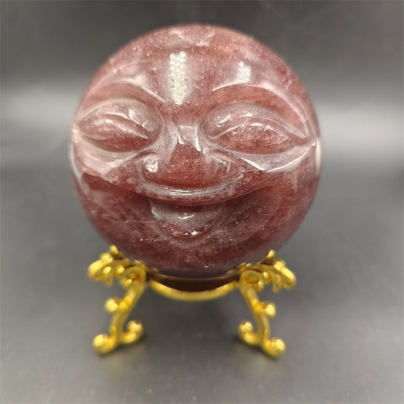 Strawberry quartzsmiley sphere