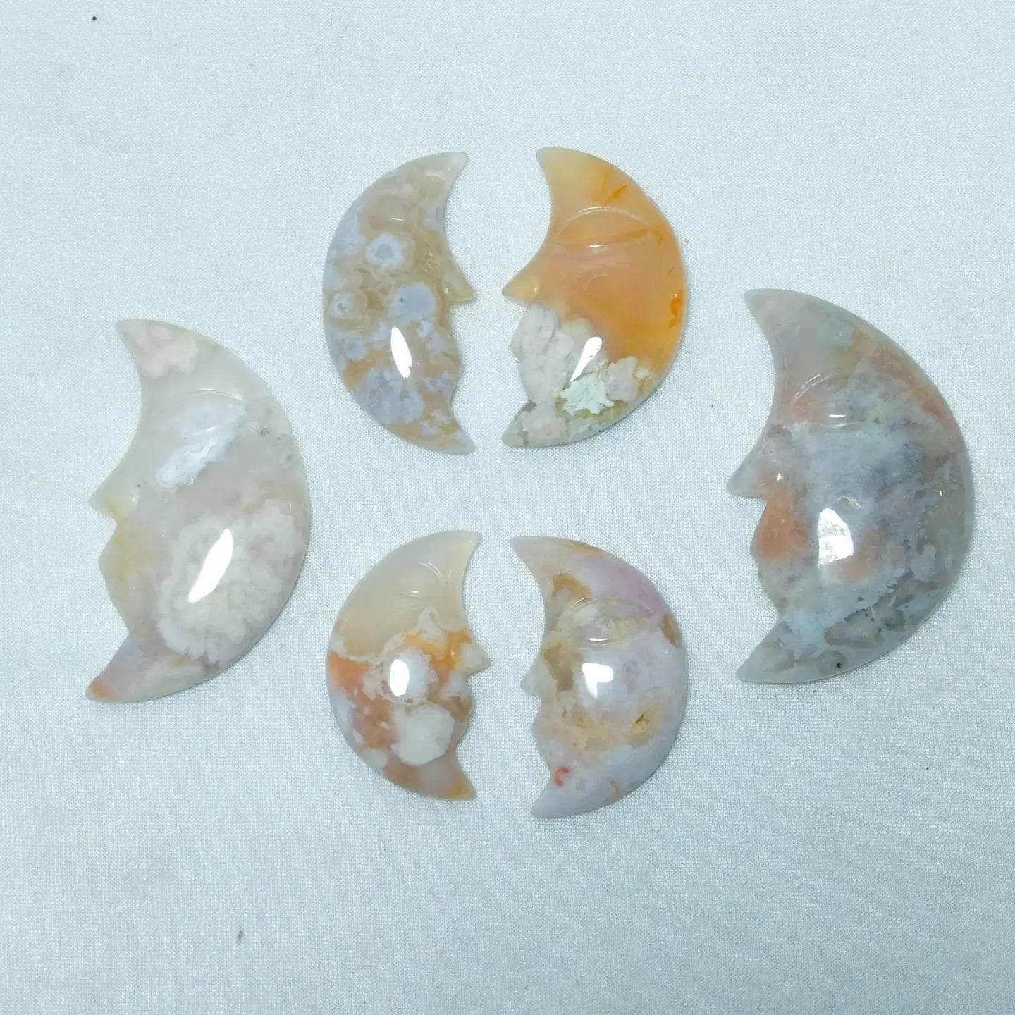 Various material moon face