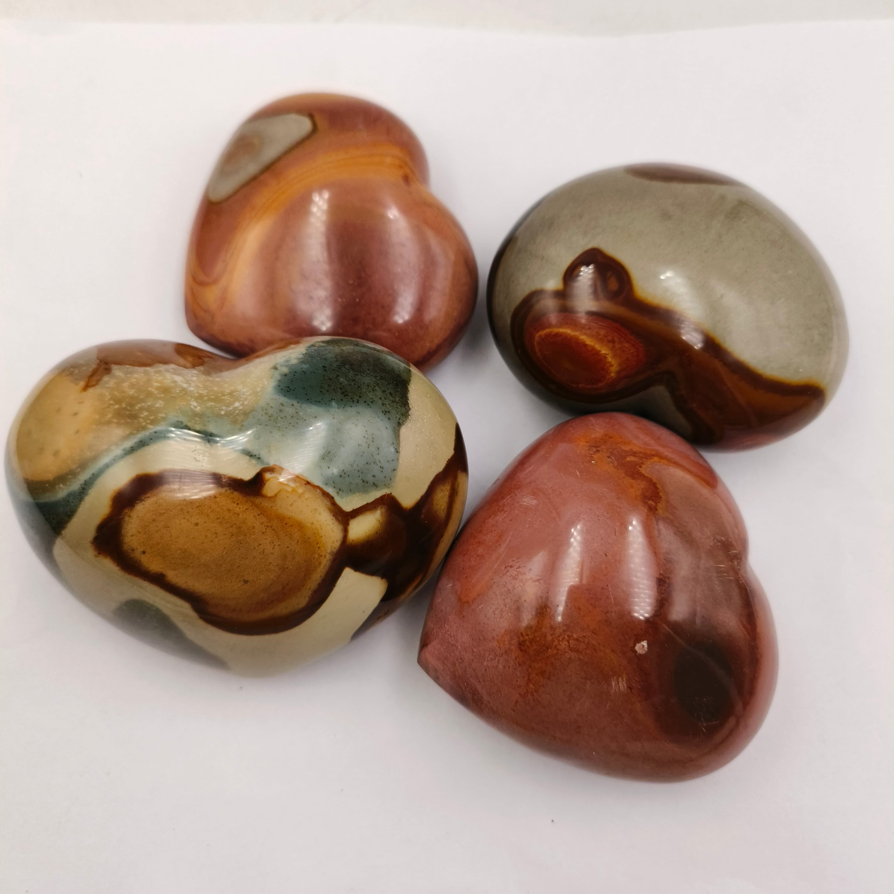 Polychrome jasper heart
