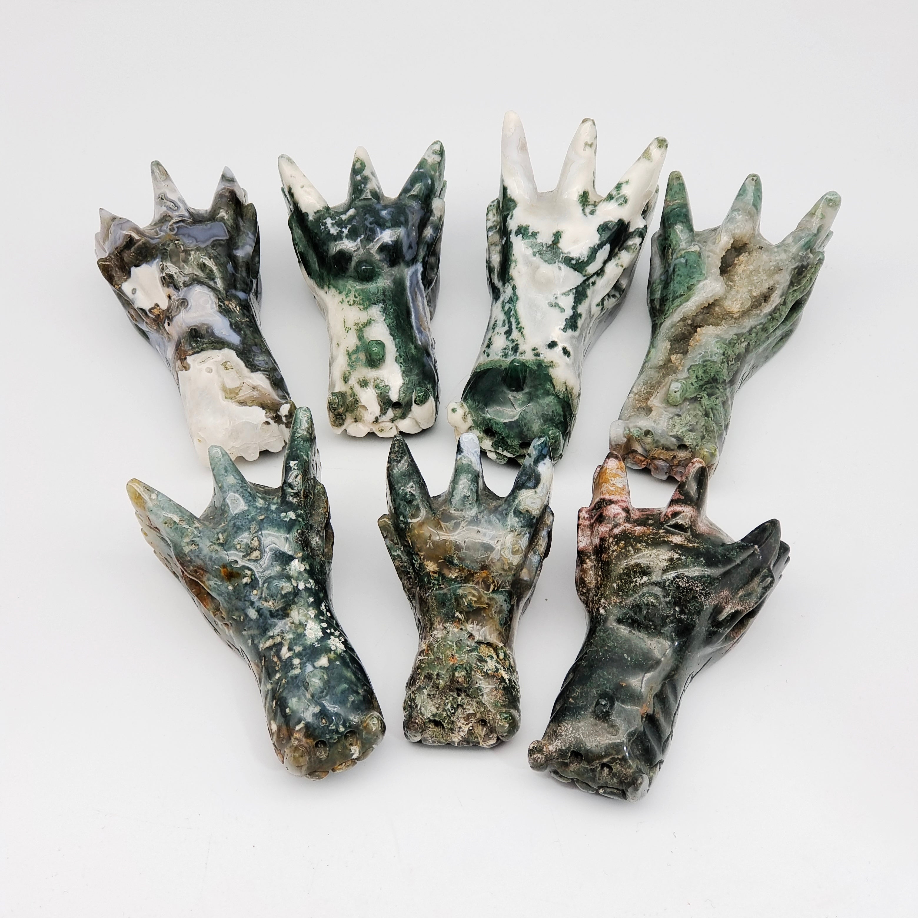 Dragon head of different materials