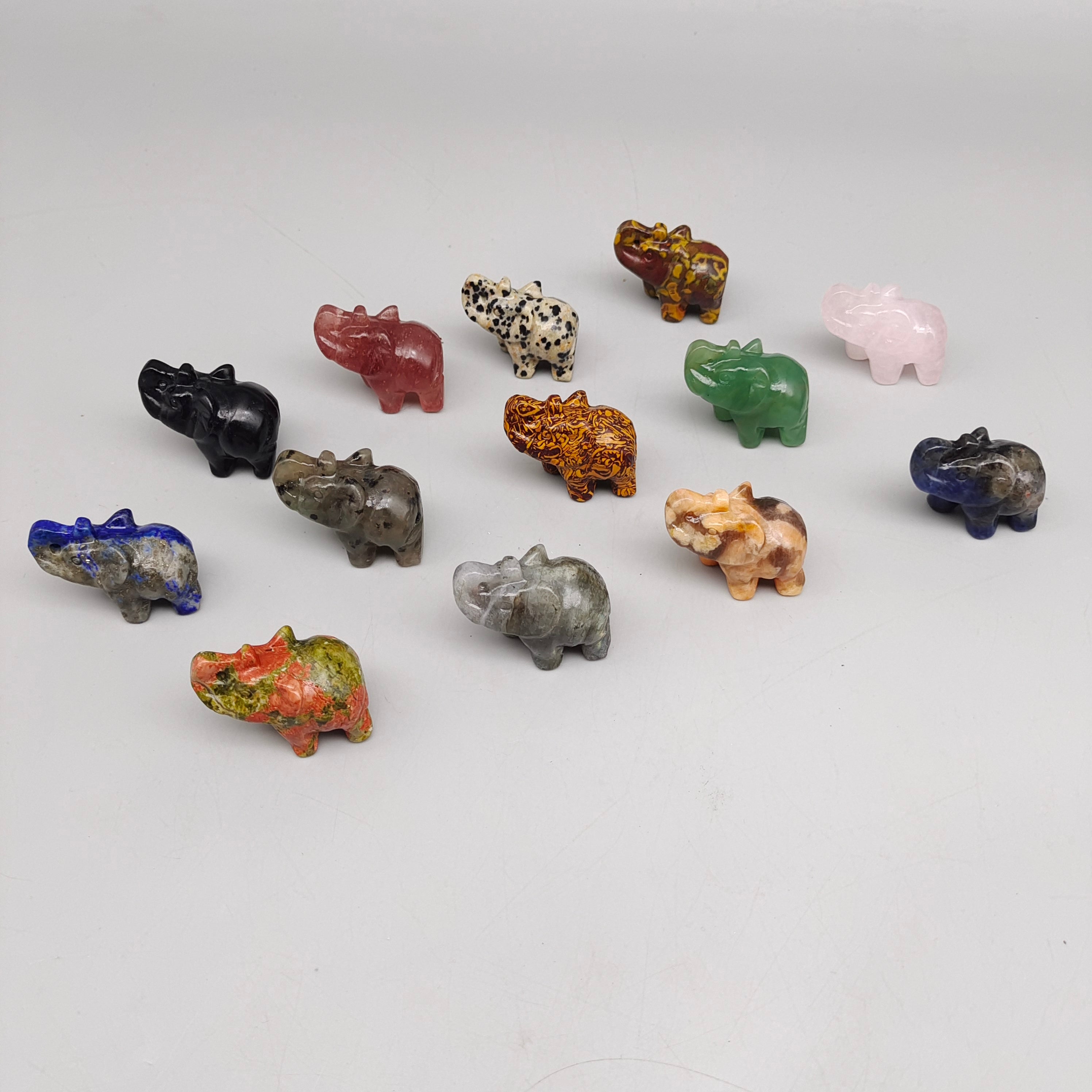 Various materials mini elephant