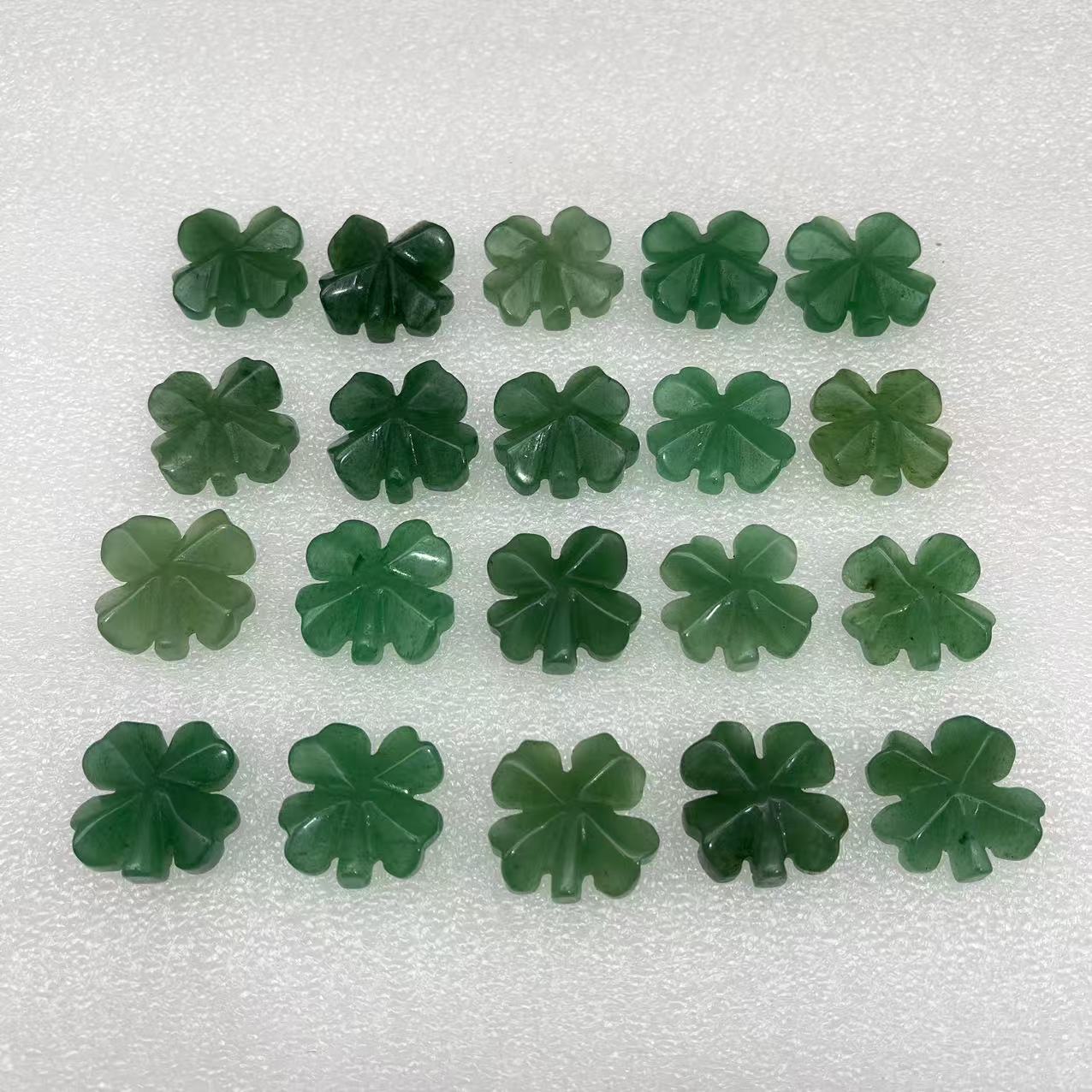 Green aventurine Mini Four-leaf Clover