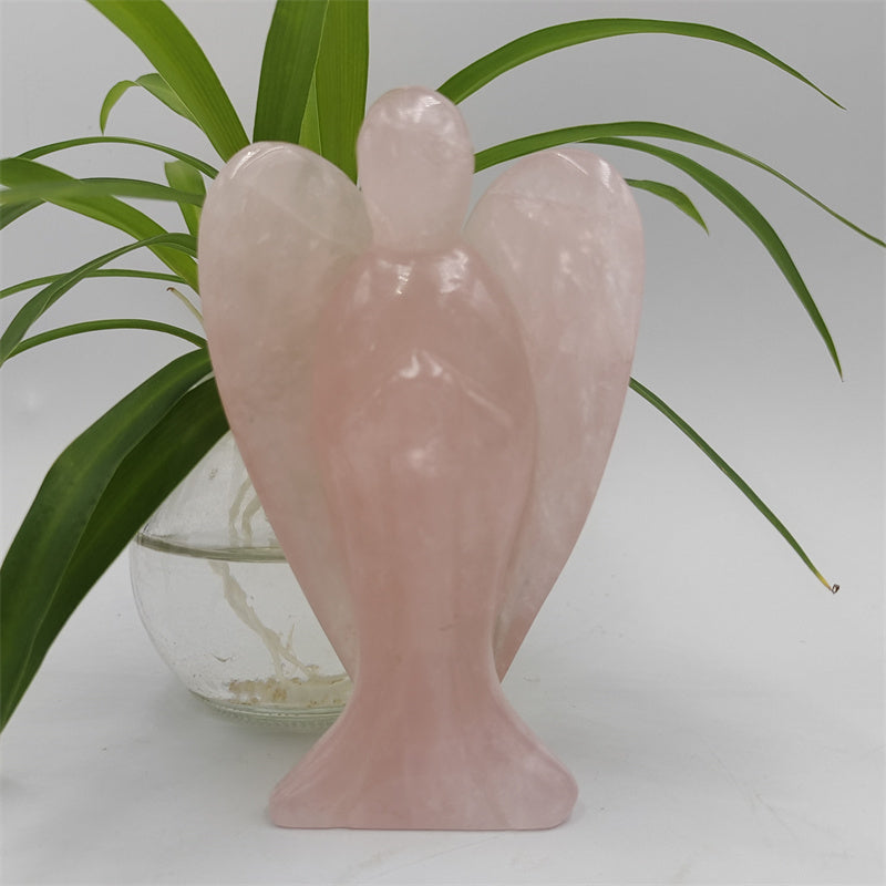 Rose quartz angel