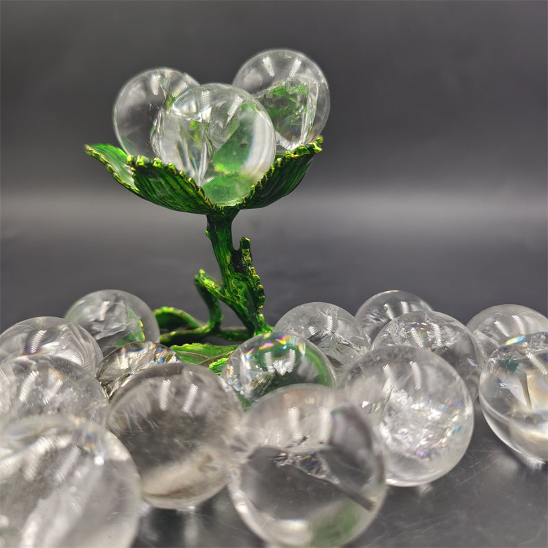Clear quartz Rainbow sphere