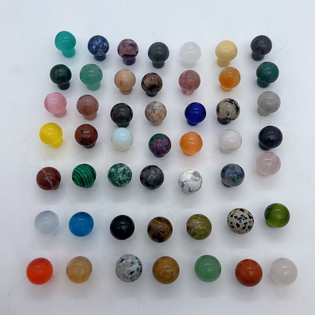 Various materials mini mushrooms