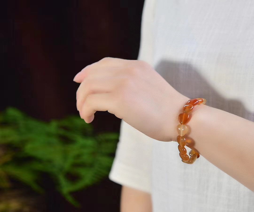 Heart-shaped bracelets of various materials