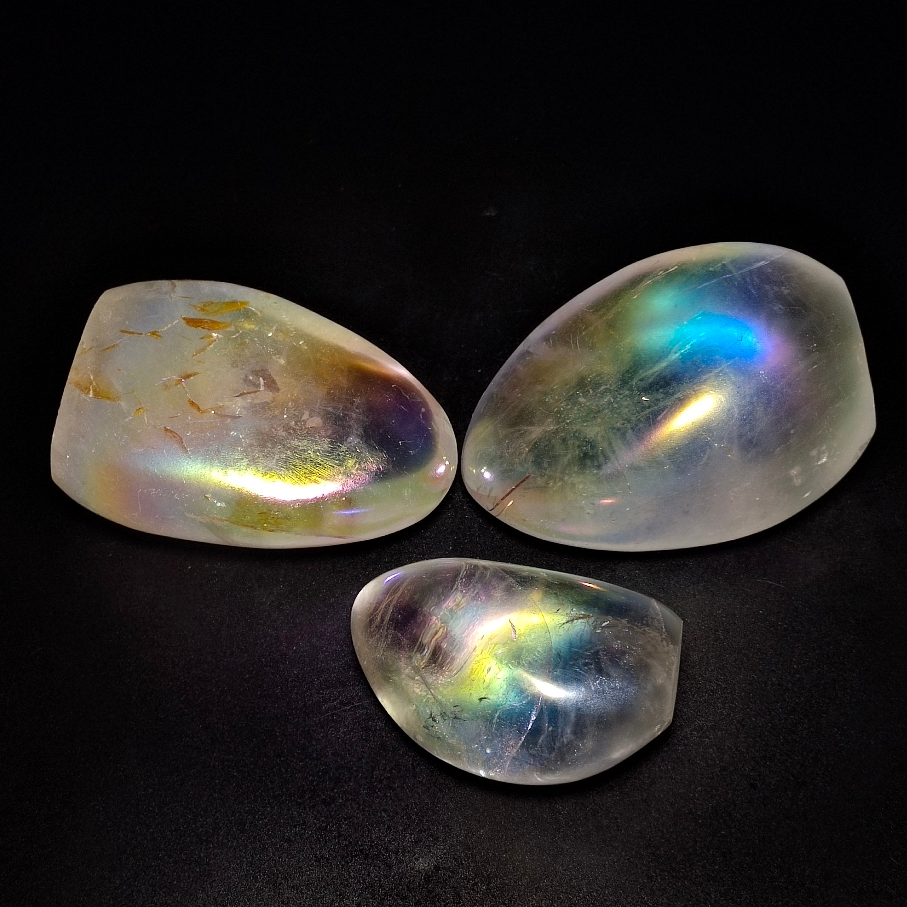 Aura clear quartz freeform