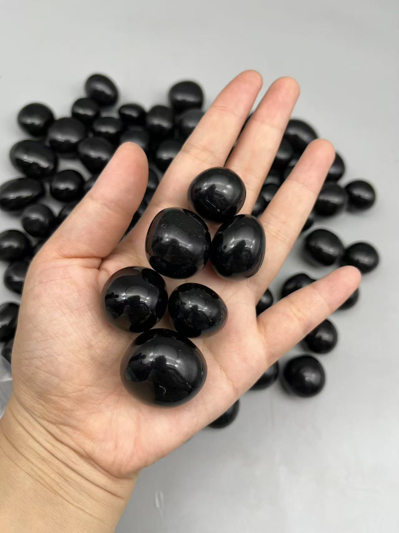Black  obsidian tumbles