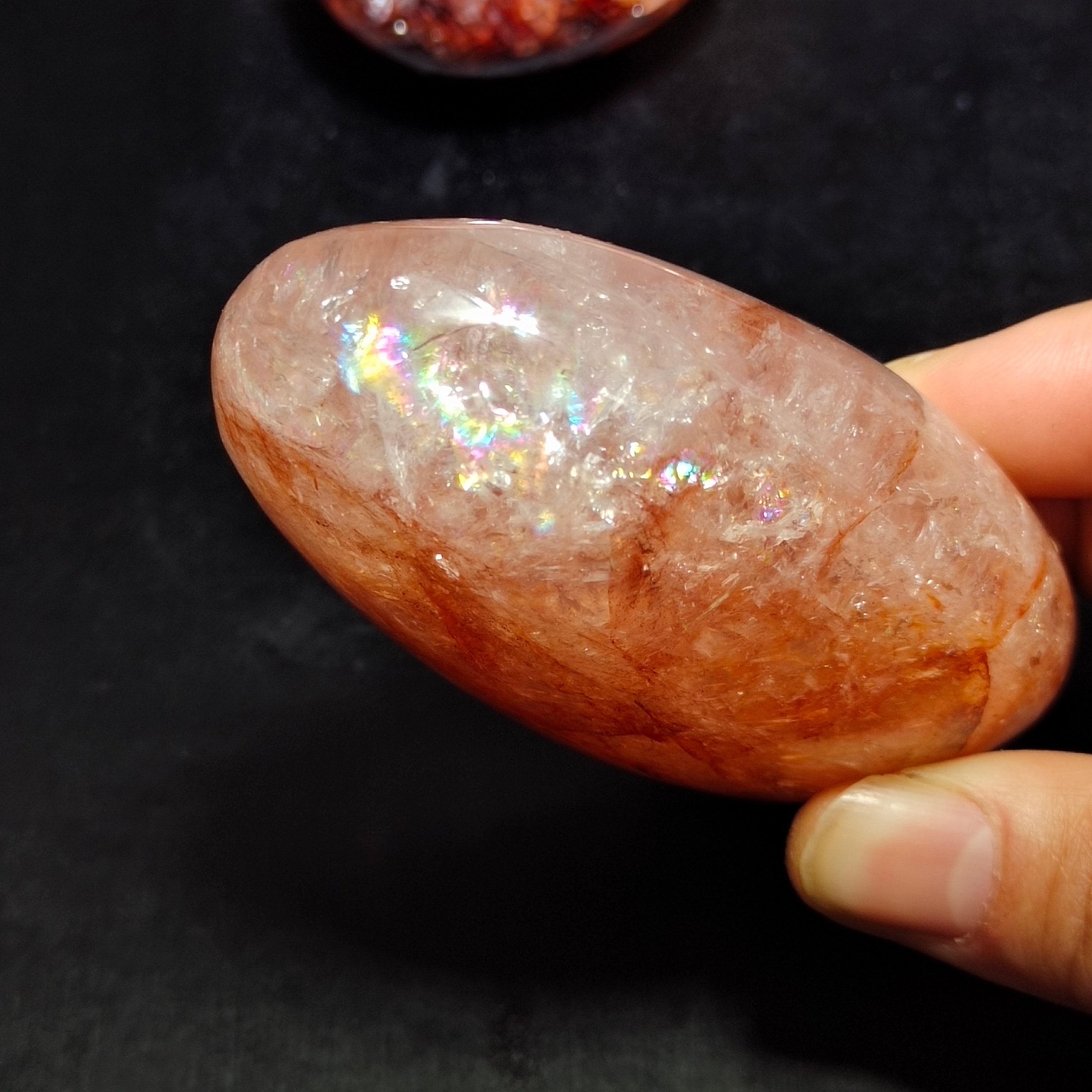 Fire quartz Palmstone