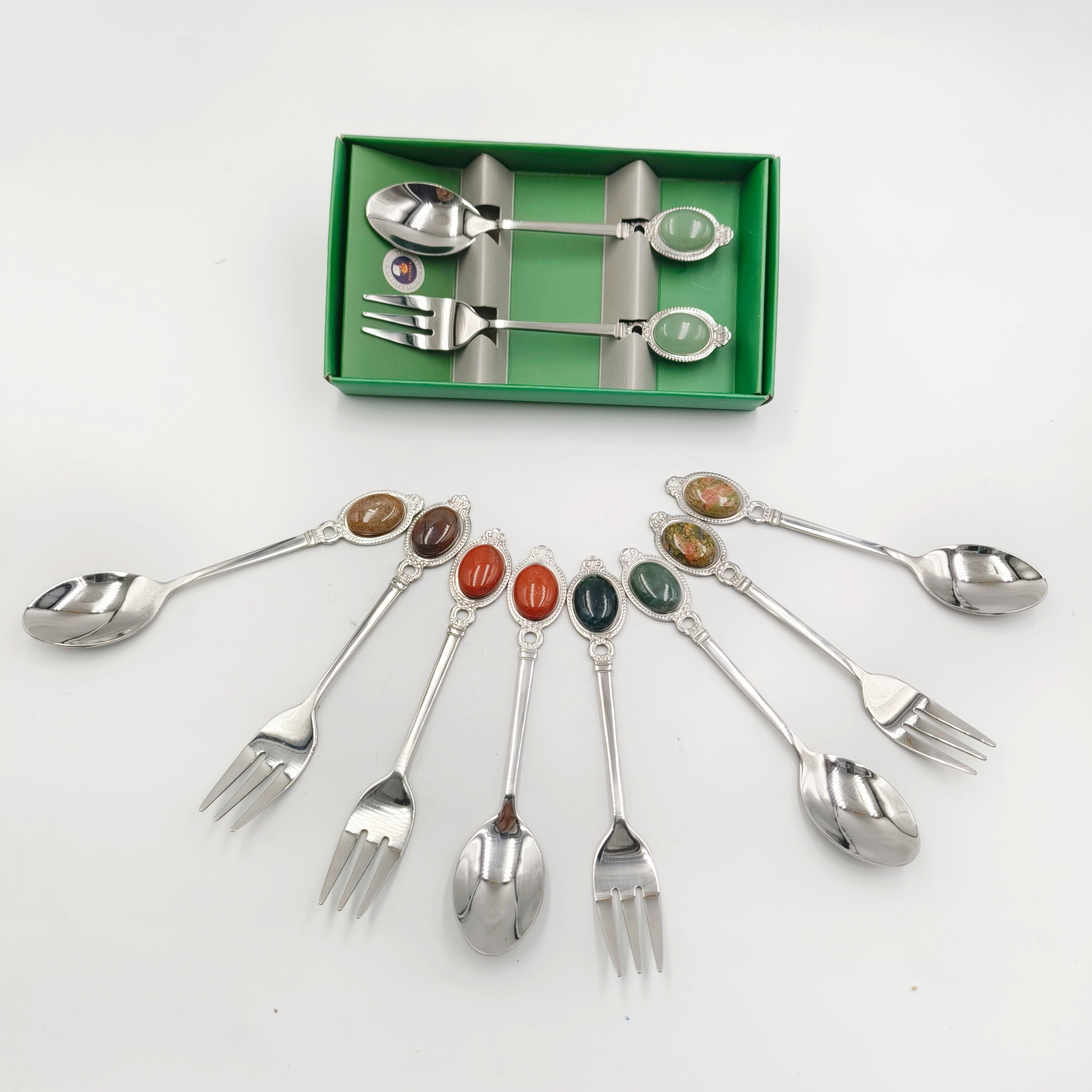 Spoon and fork sets in various materials