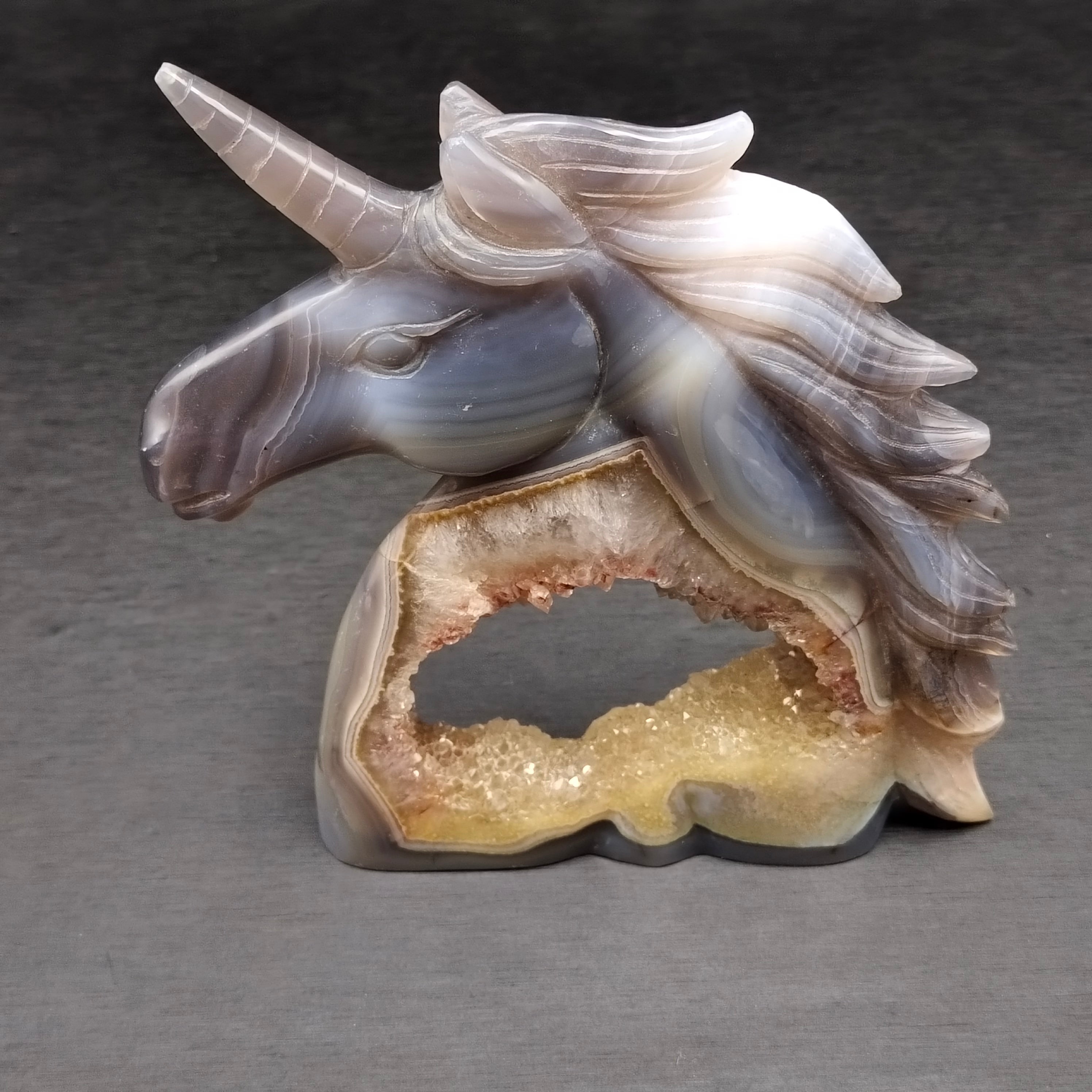 Agate geode unicorn