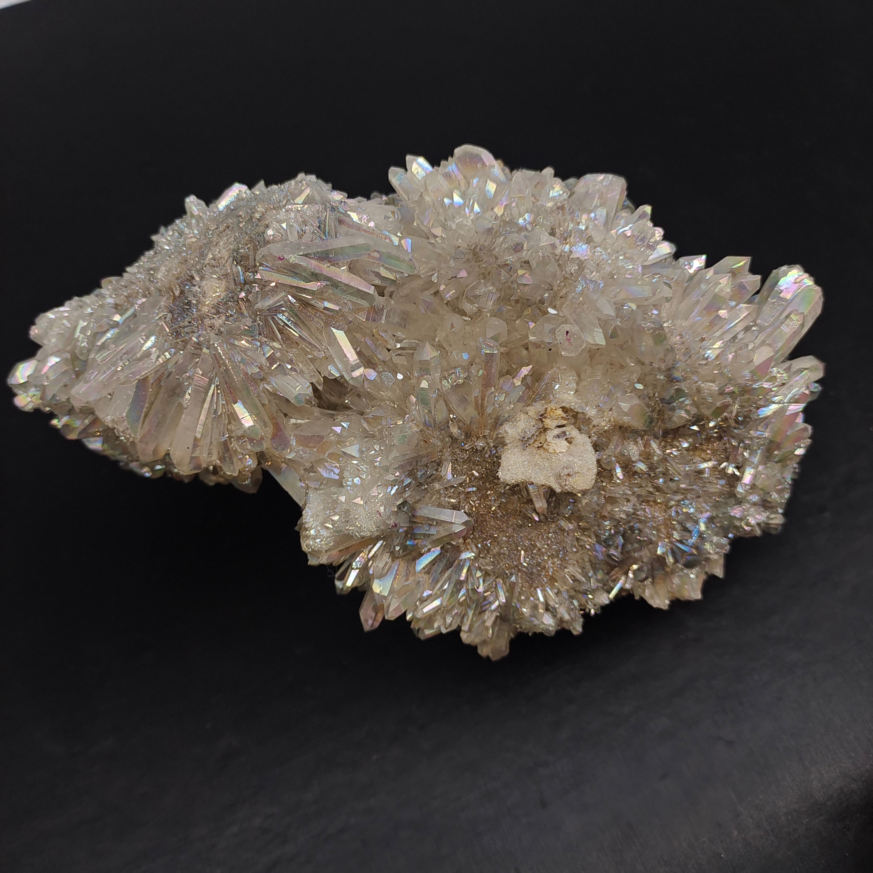 Aura chrysanthemum quartz clusters