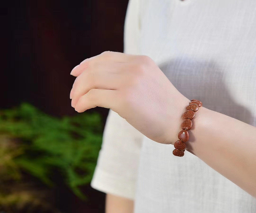 Heart-shaped bracelets of various materials