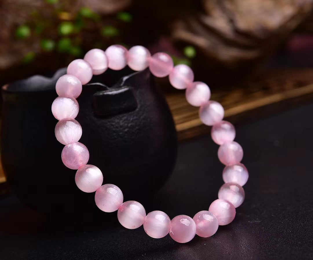 aura selenite 8mm bracelet