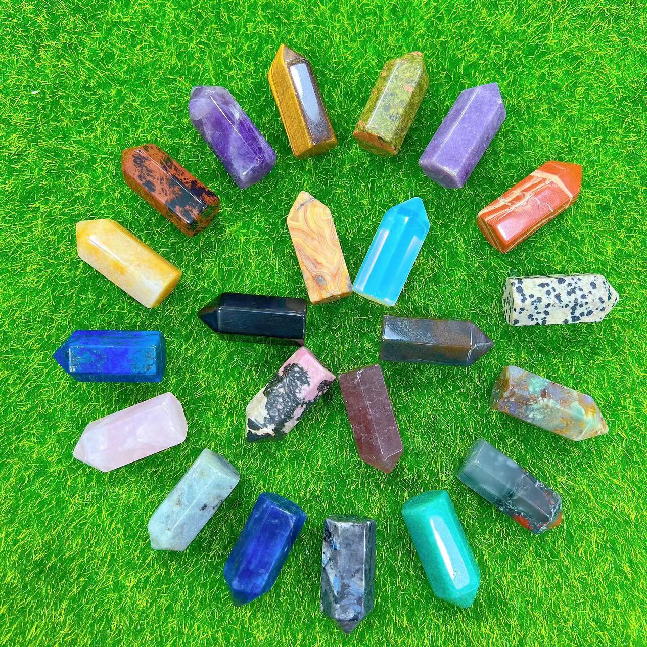 Crystal points of various materials