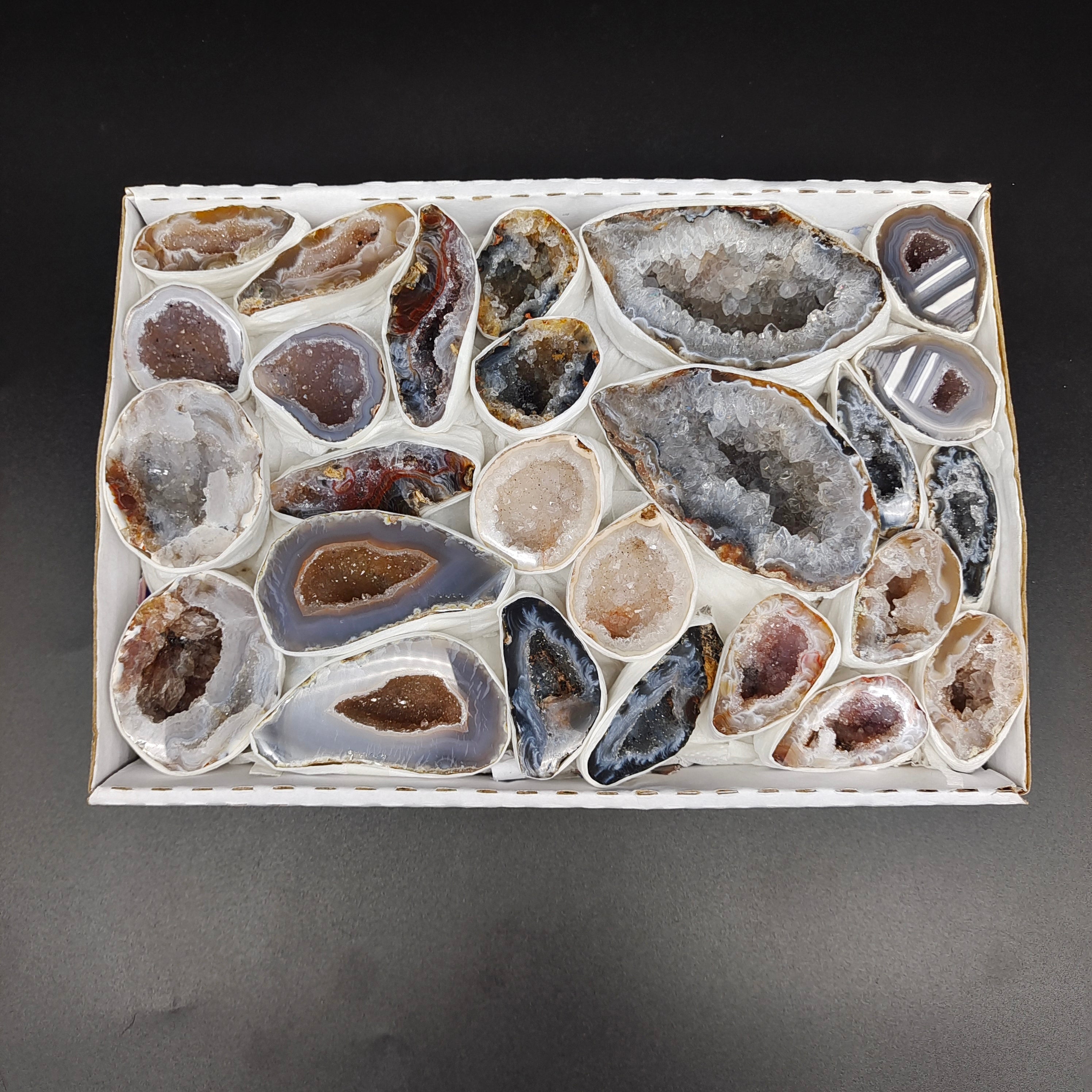 Agate geode box