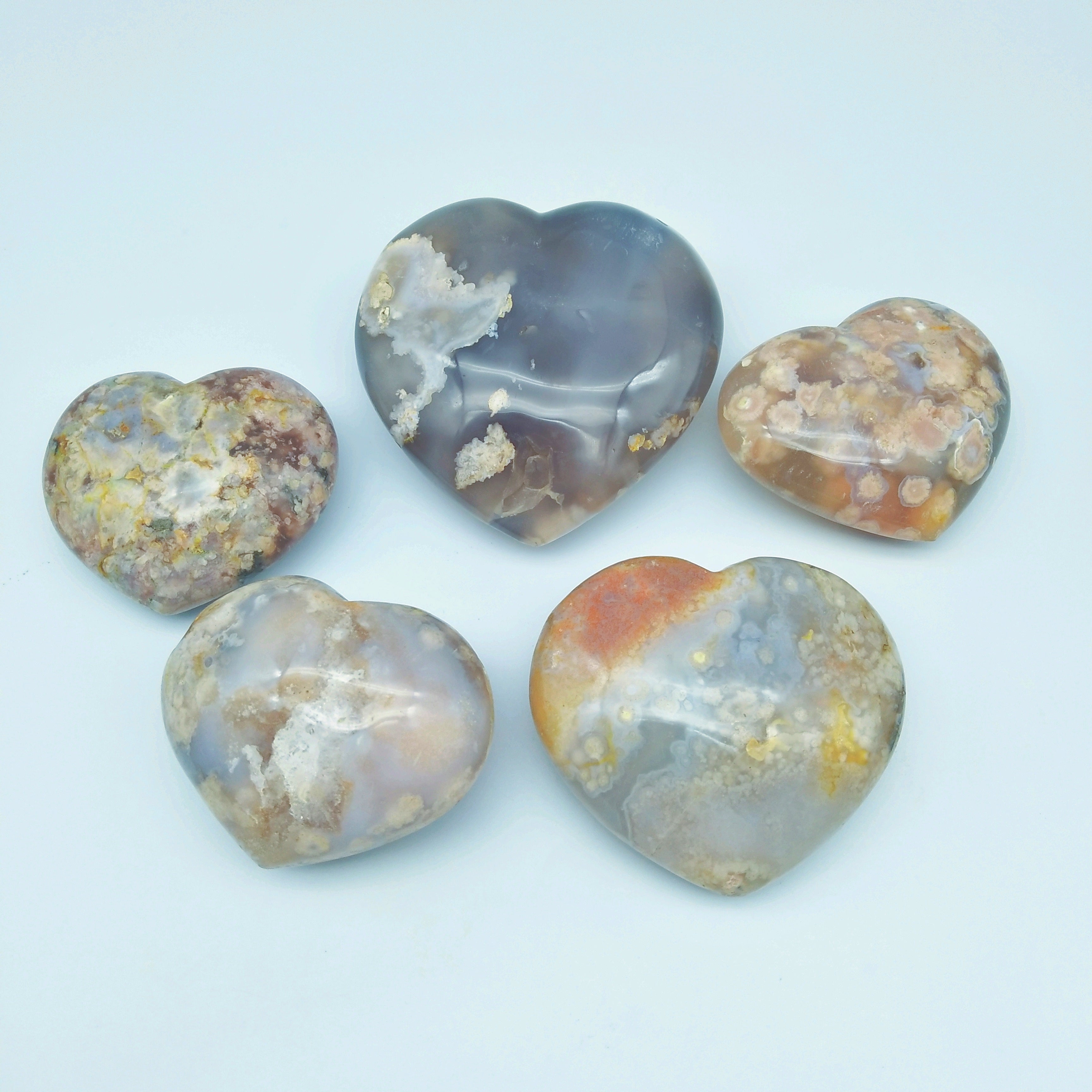 Flower agate heart