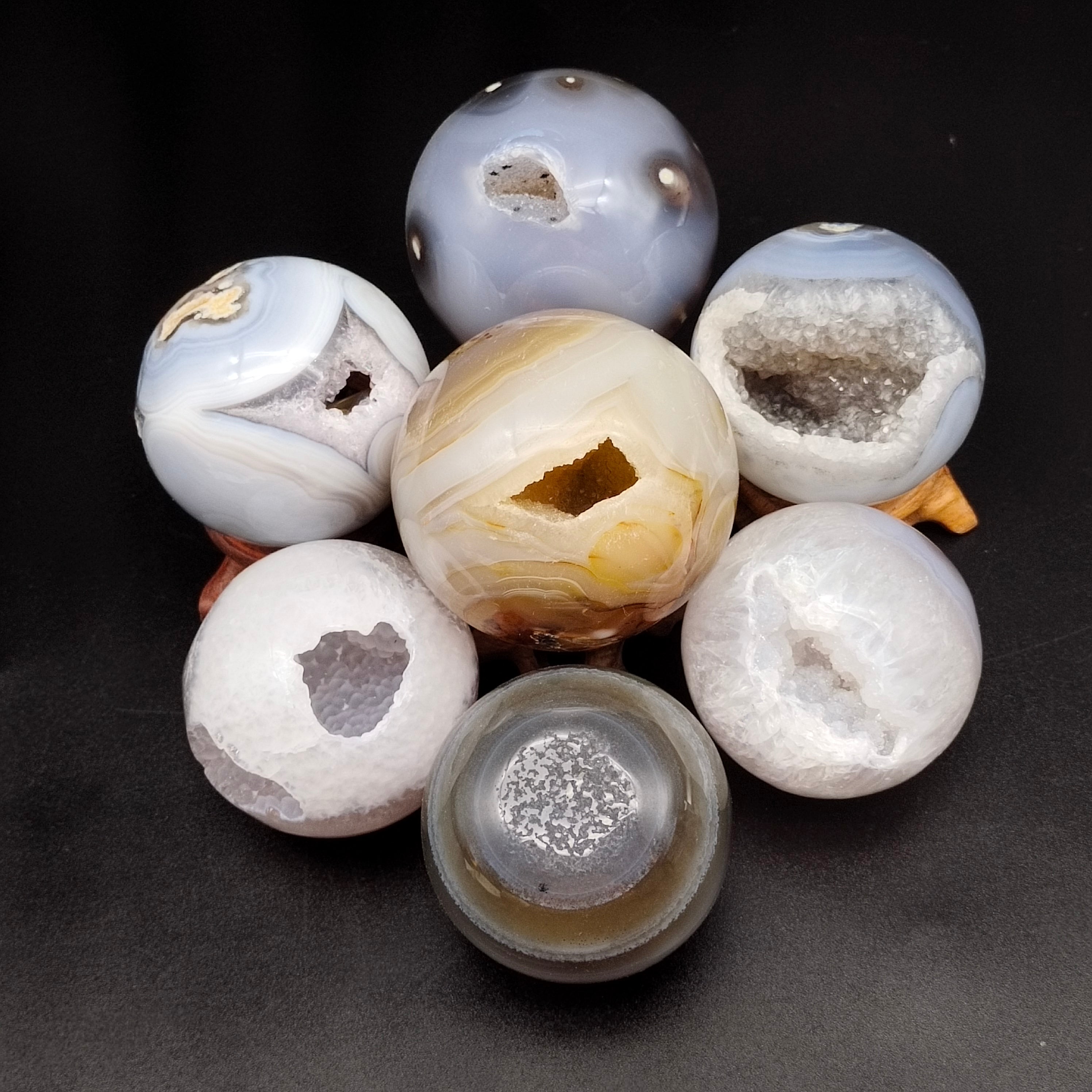 Agate geodes shpere