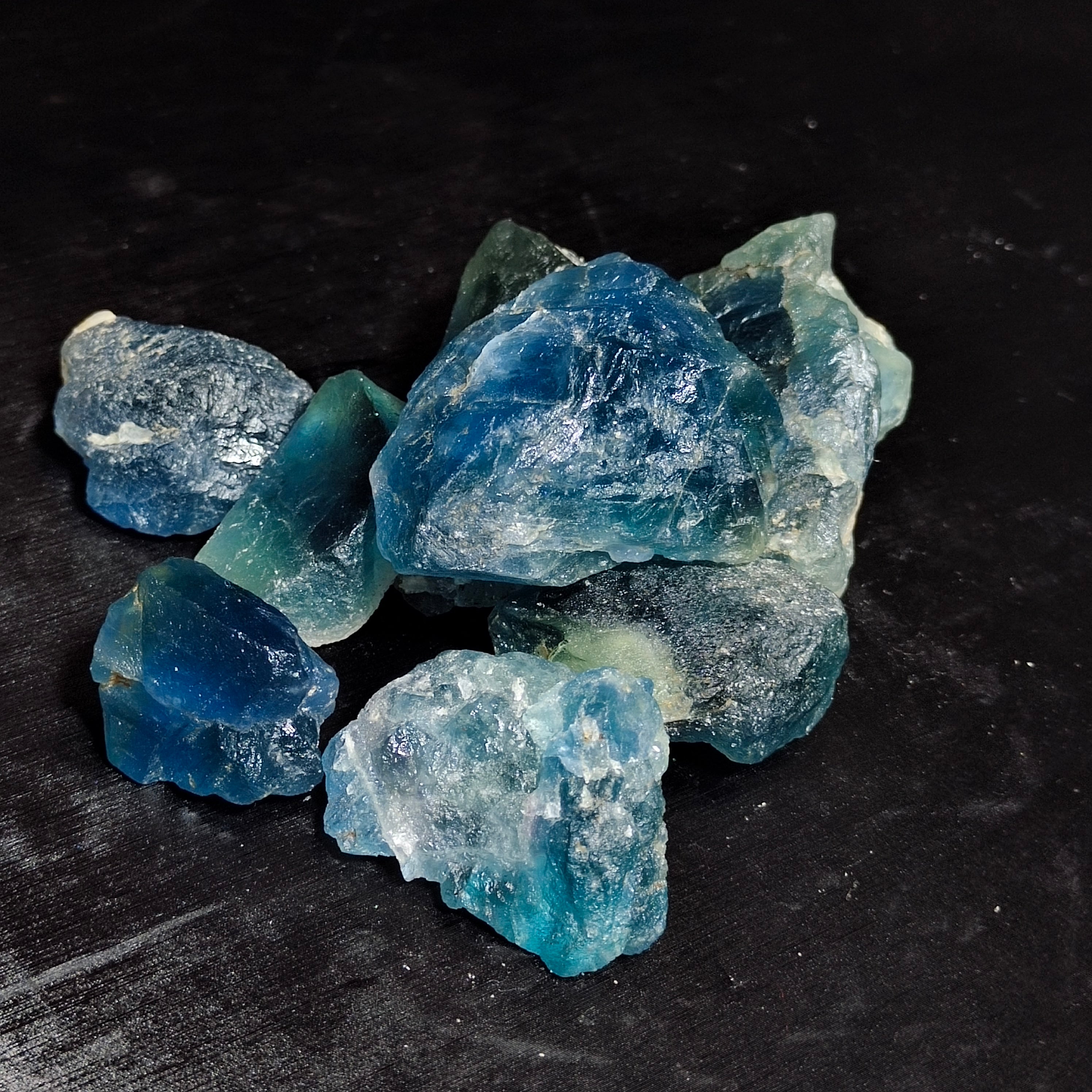 Blue Fluorite raw stone