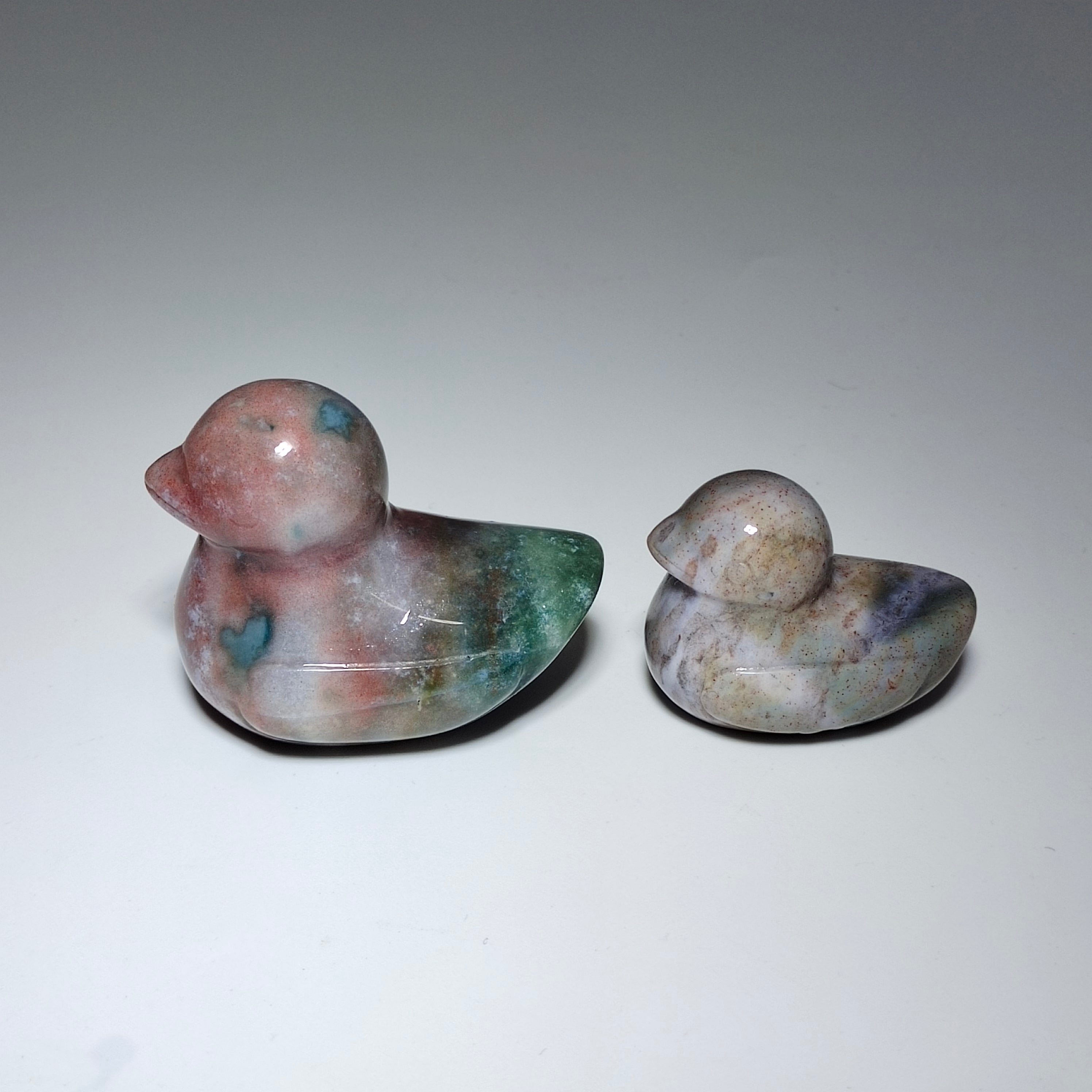 Moss agate, flower agate duck