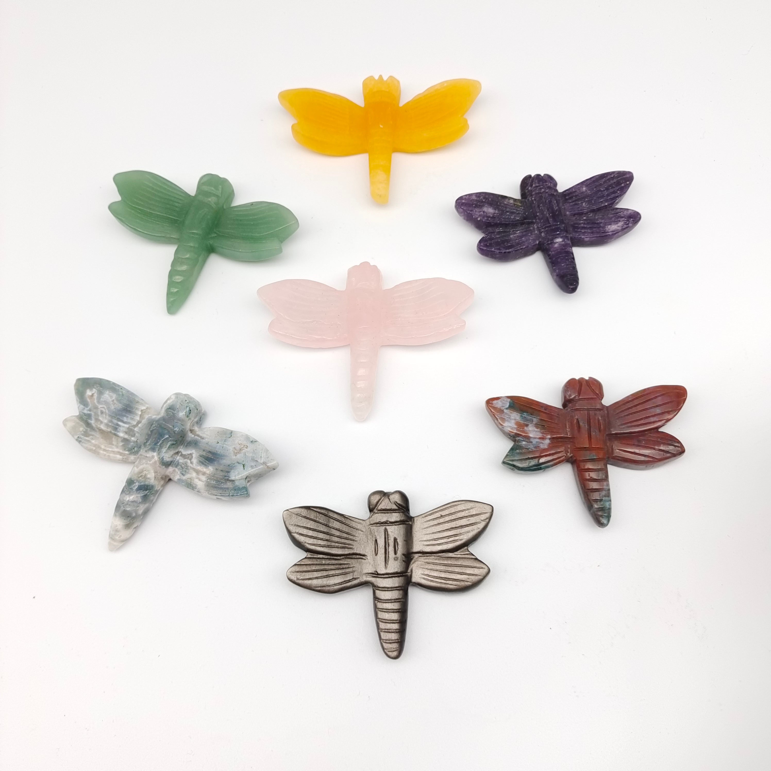 Dragonflies of various materials