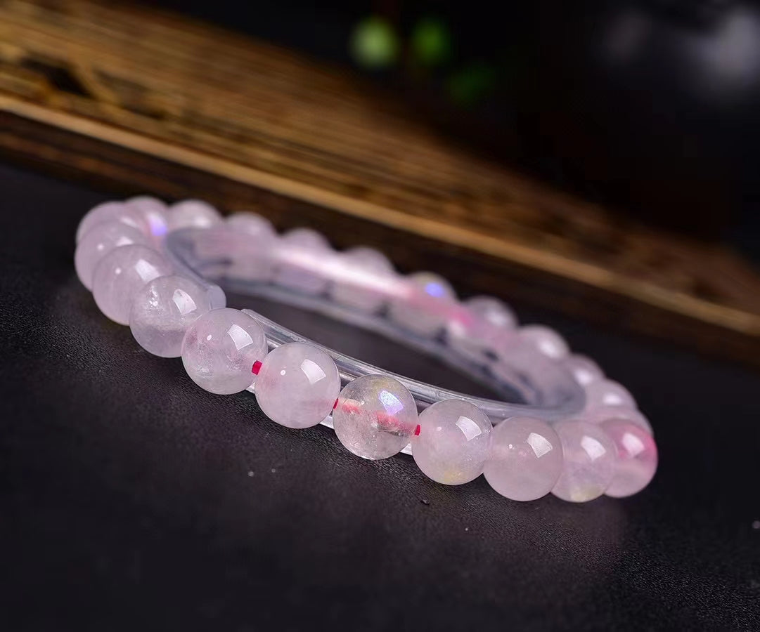 aura rose quartz 8mm  bracelet