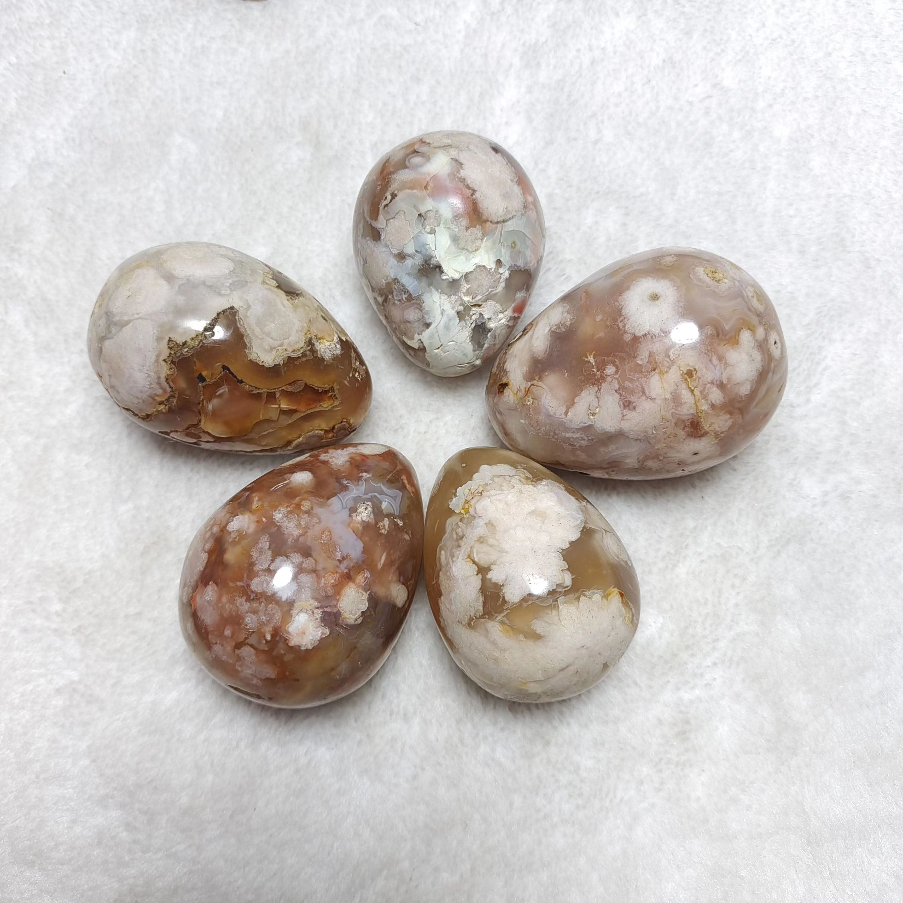 Flower agate eggs