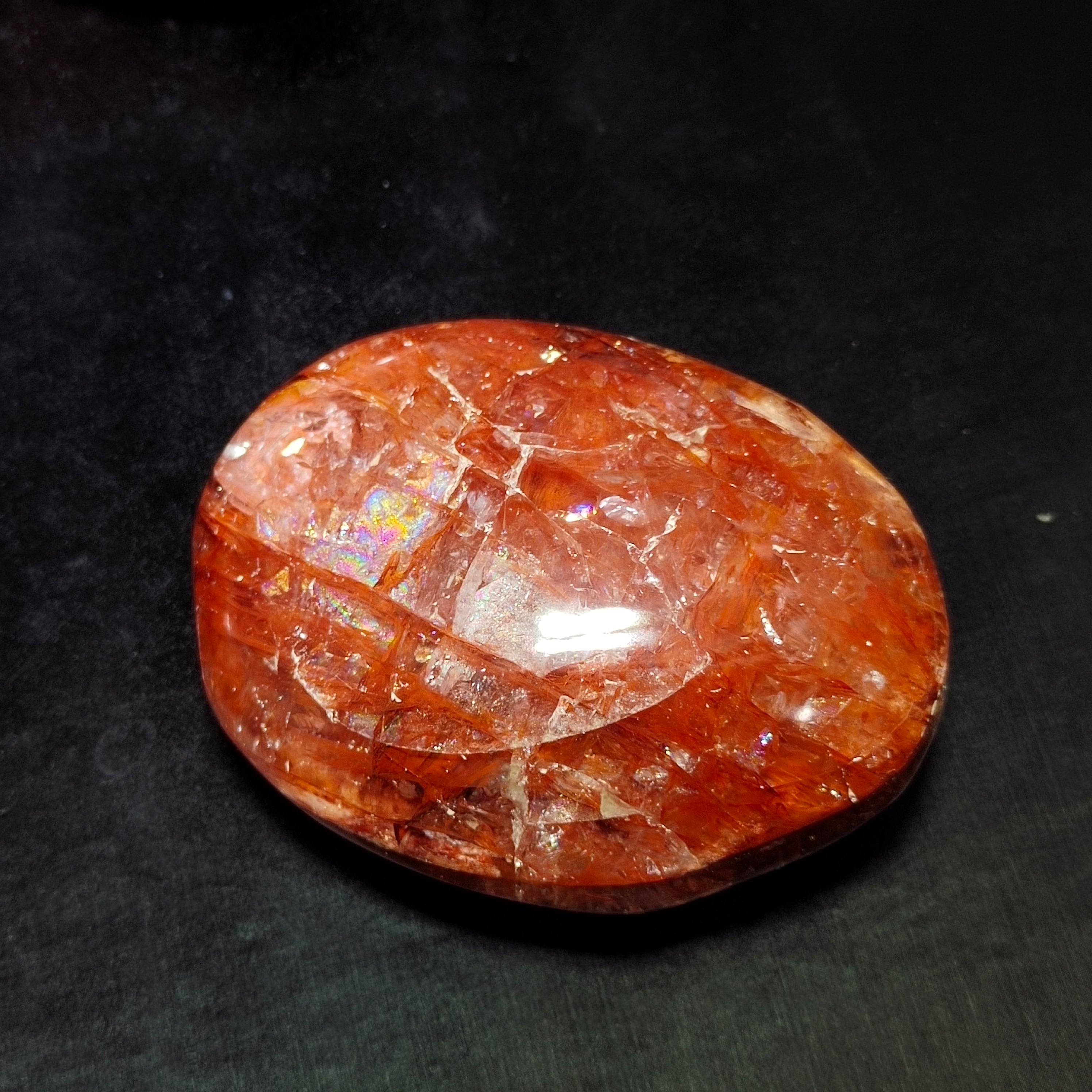 Fire quartz Palmstone