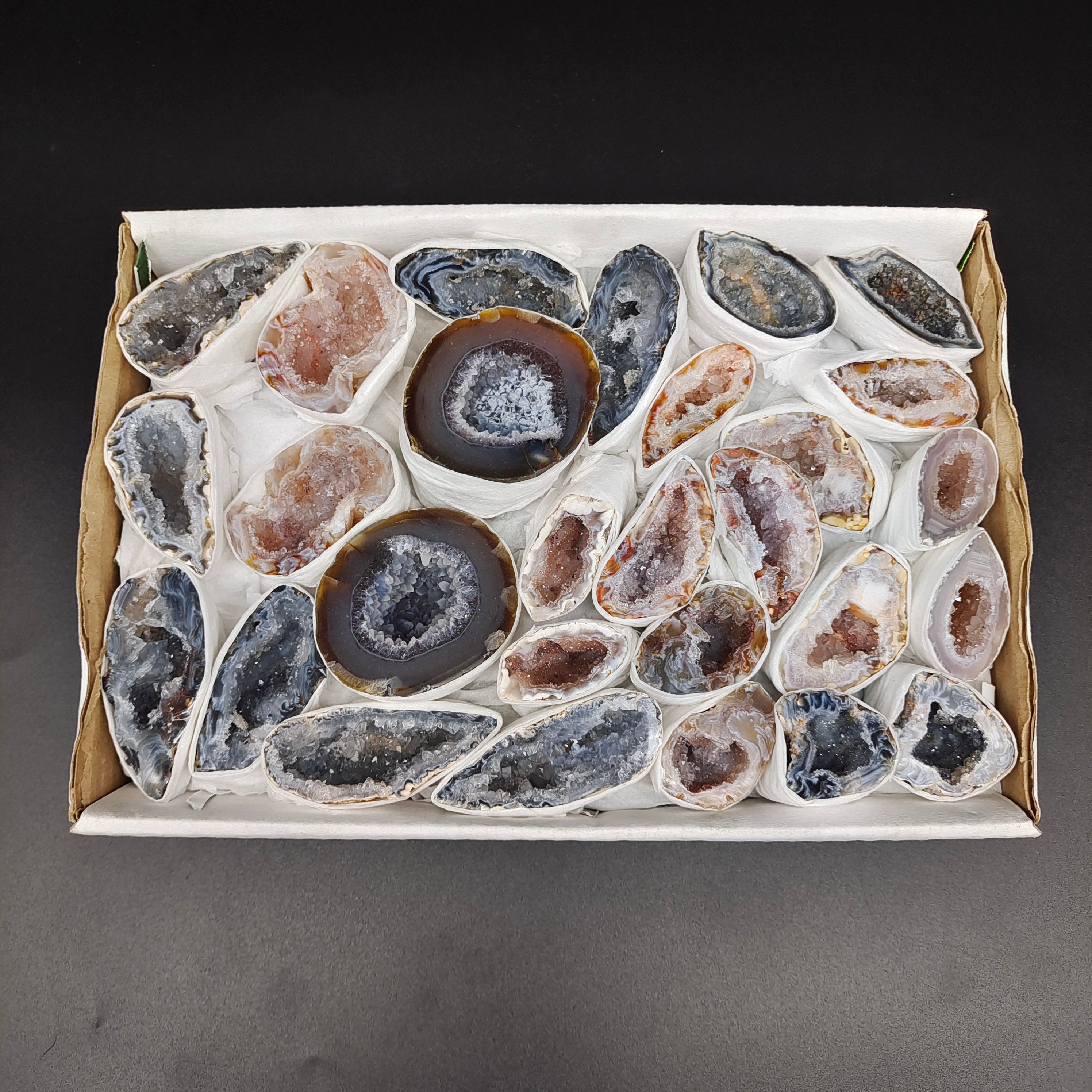 Agate geode box