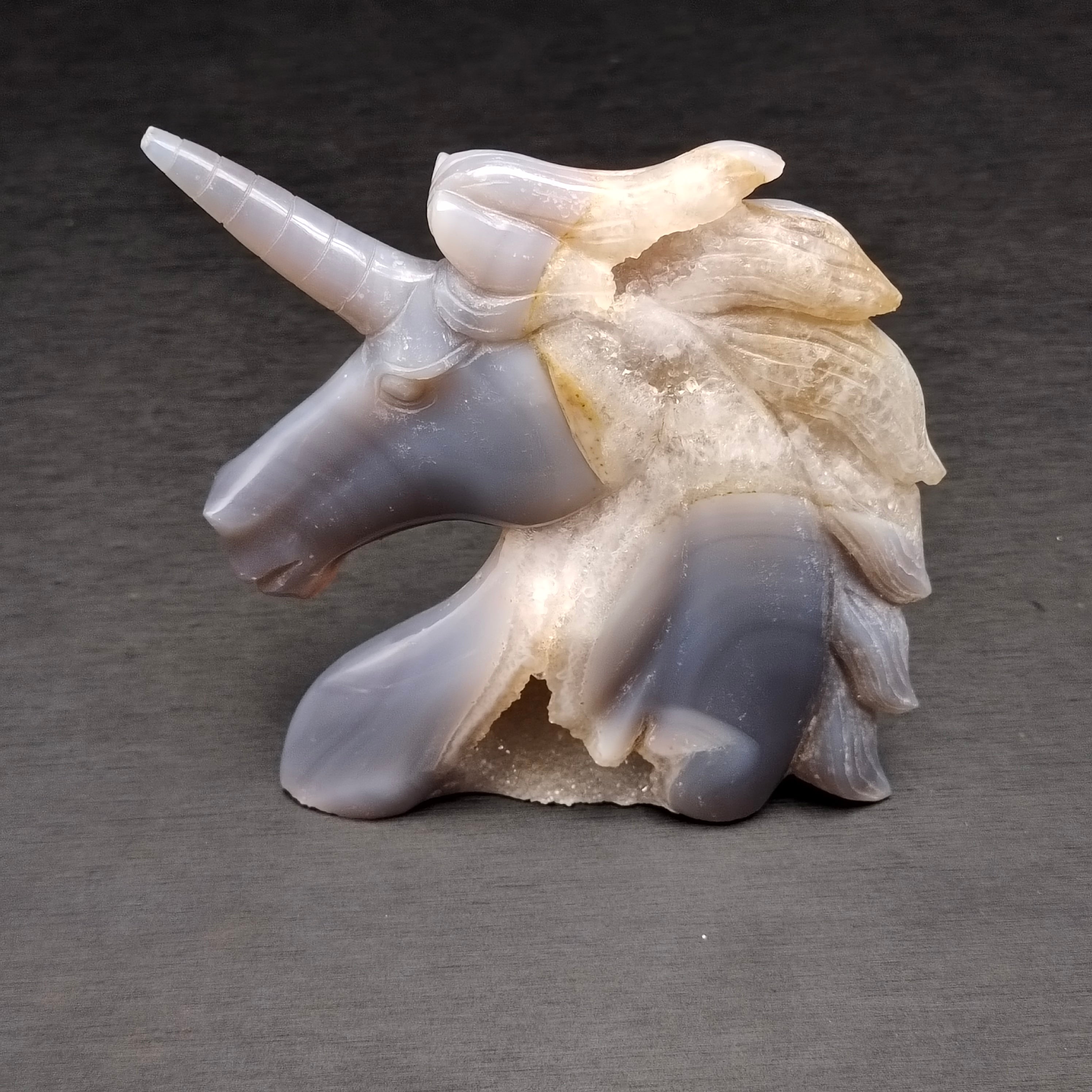 Agate geode unicorn