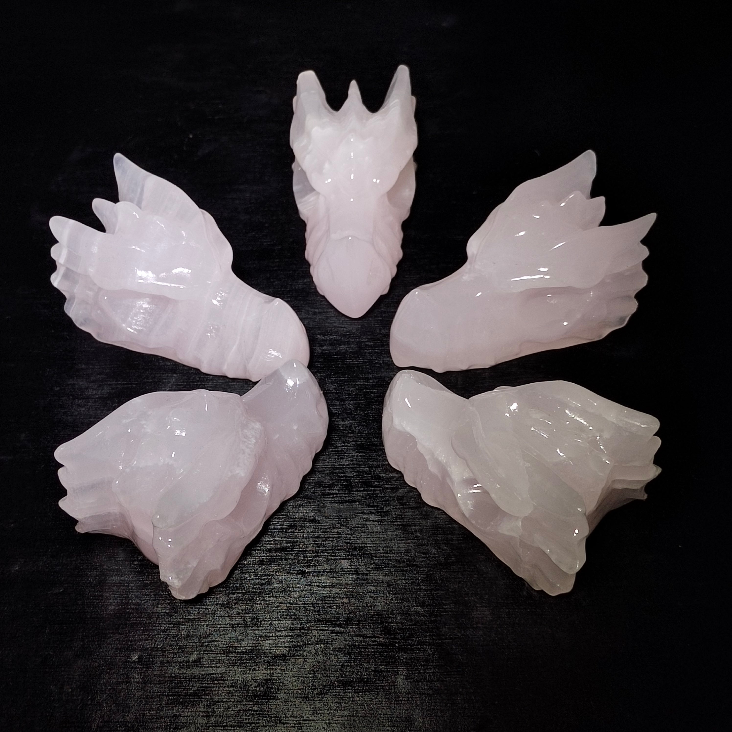 Fluorescent calcite dragon head