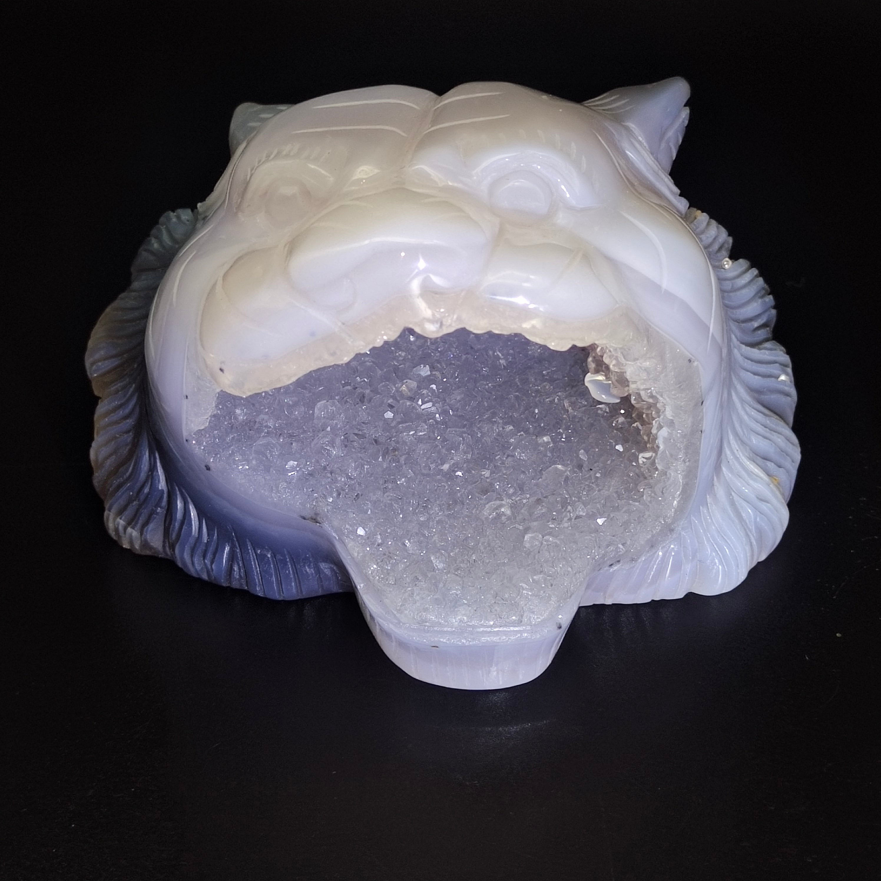 Agate Geode Tiger Head