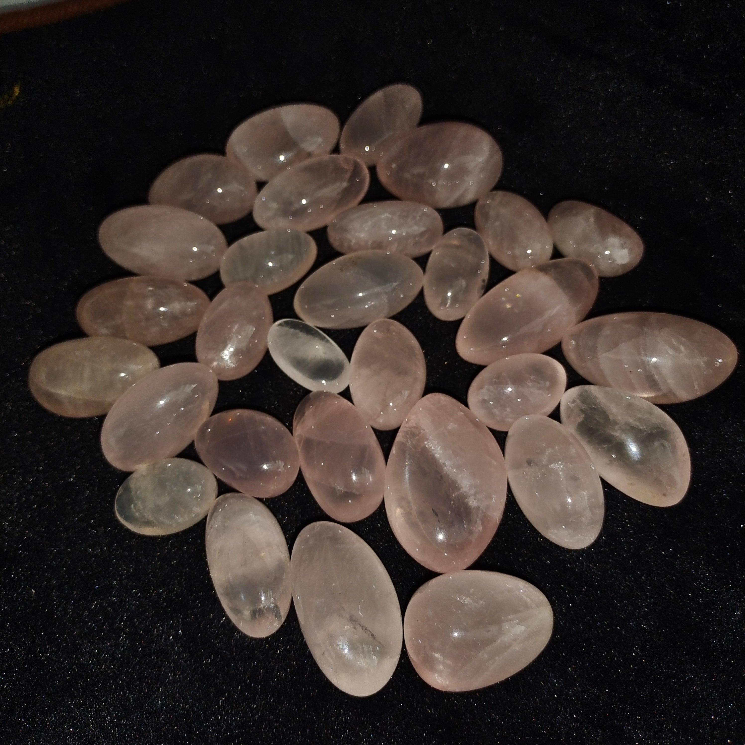 Rose quartz tumbles