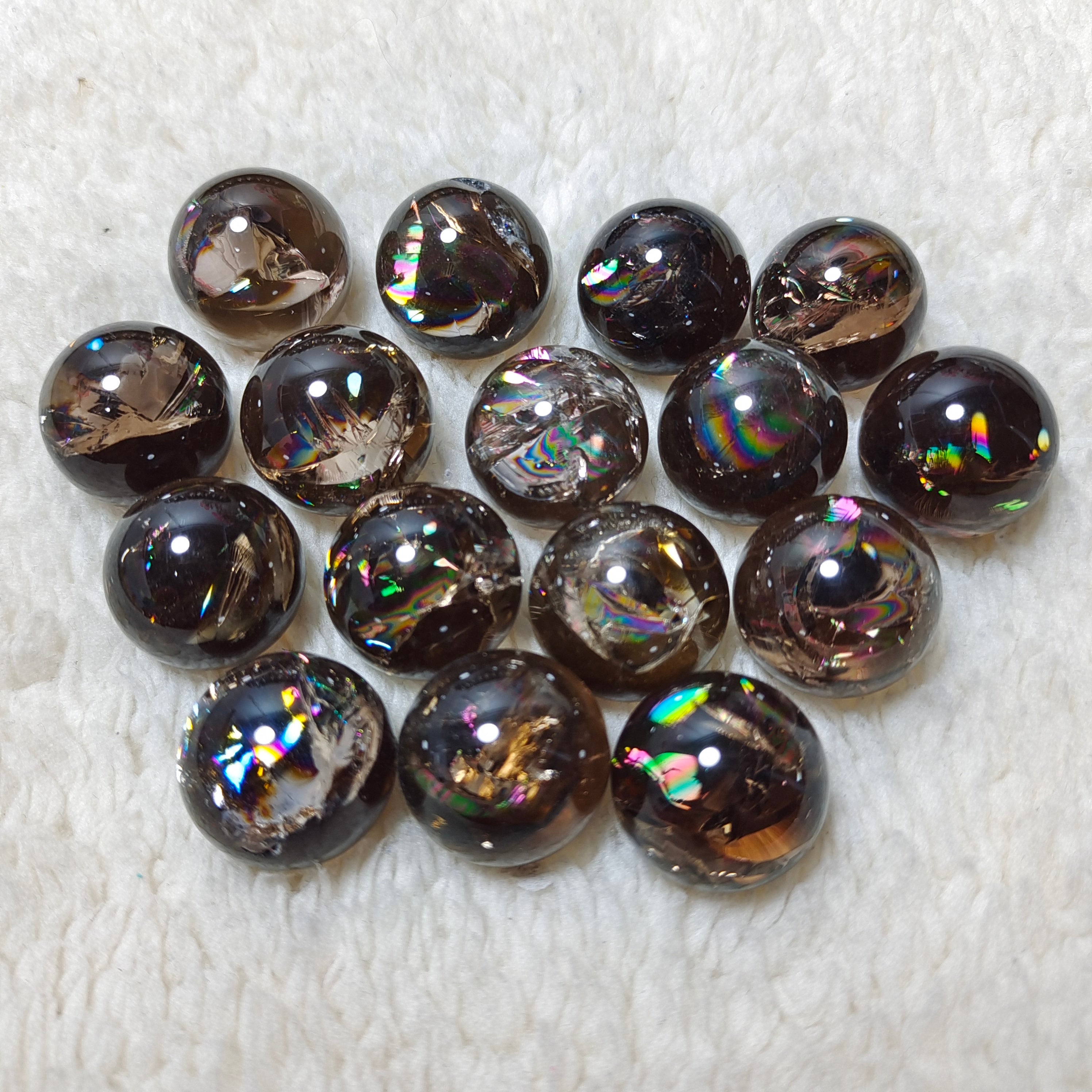 Smoky quartz rainbow sphere