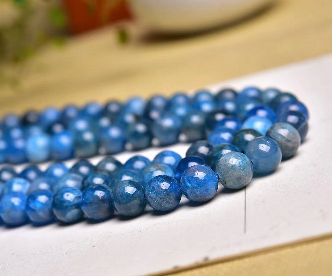 Blue apatite 8mm beads