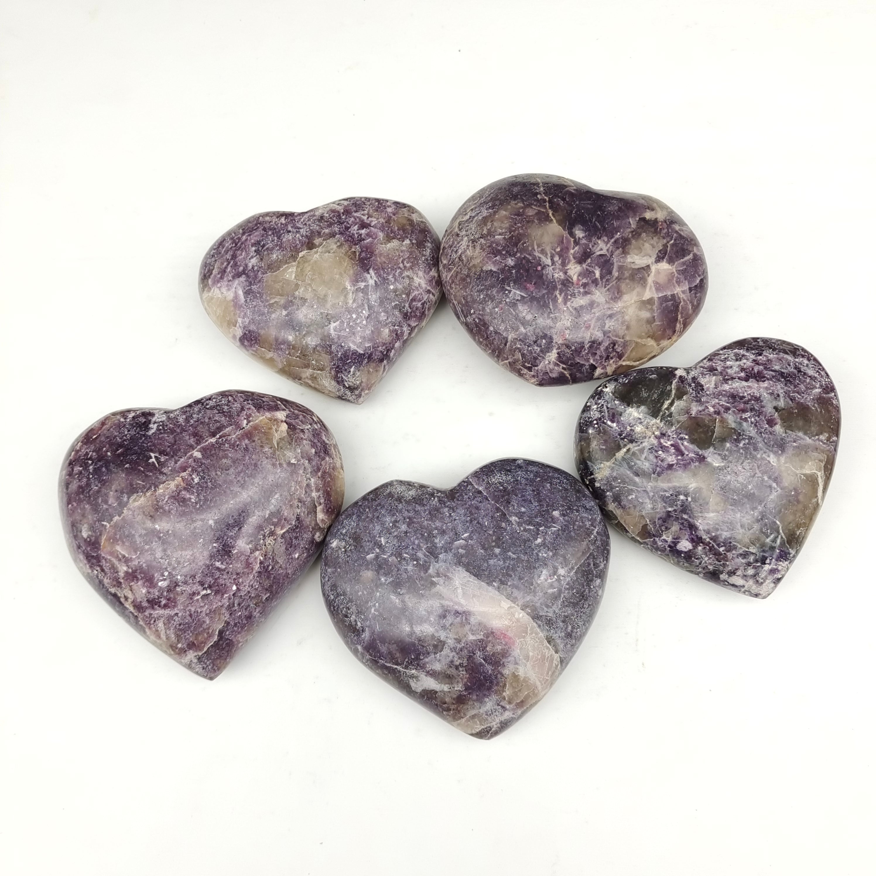 Lepidolite heart