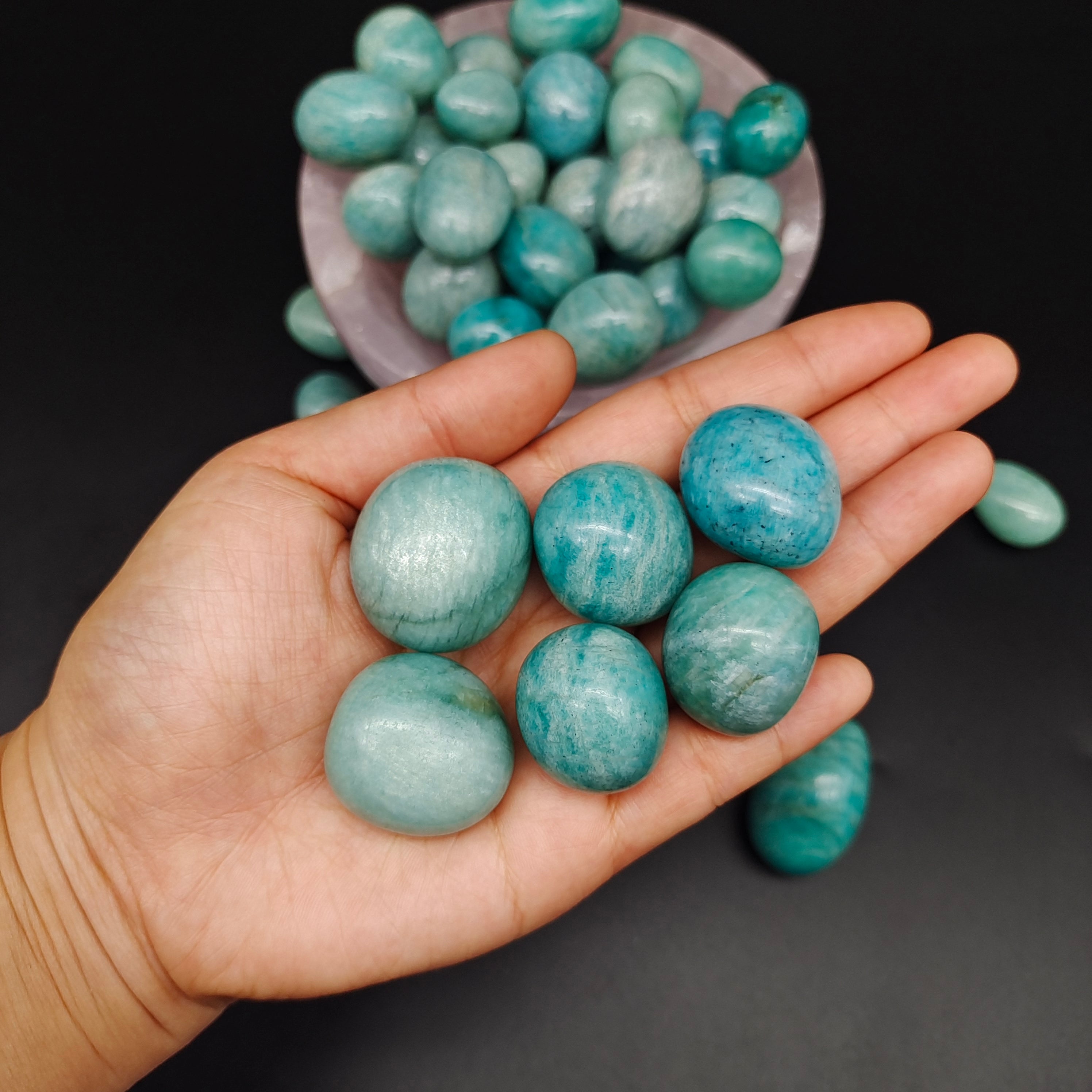 Amazonite tumbles