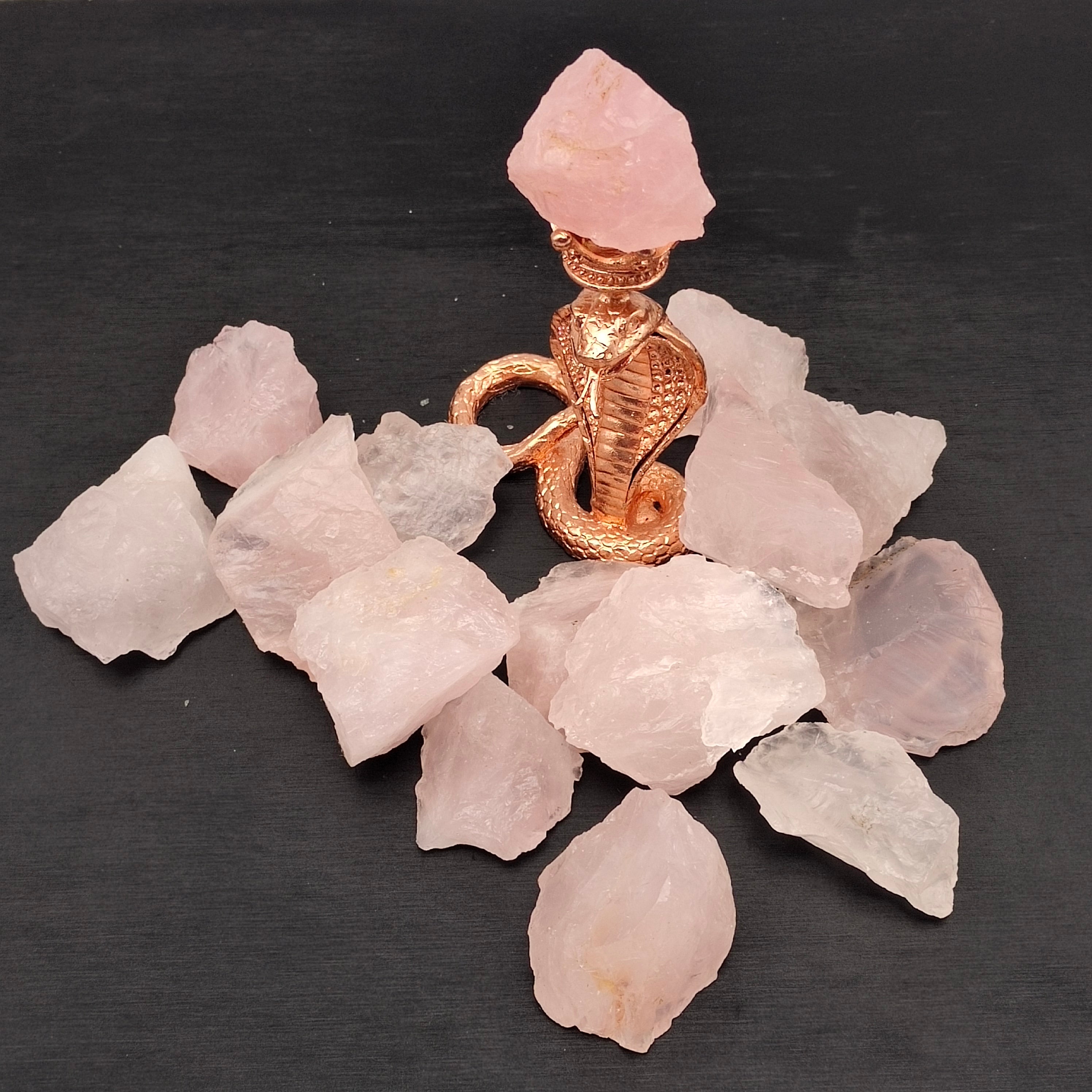 Rose quartz raw stone