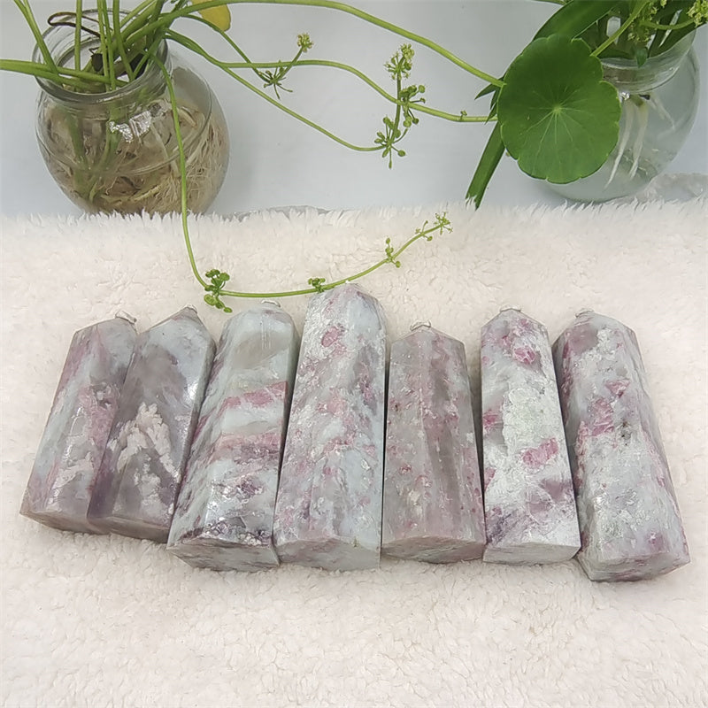 Plum tourmaline tower