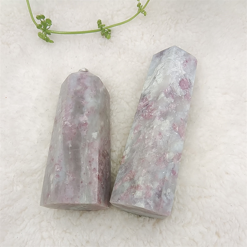 Plum tourmaline tower